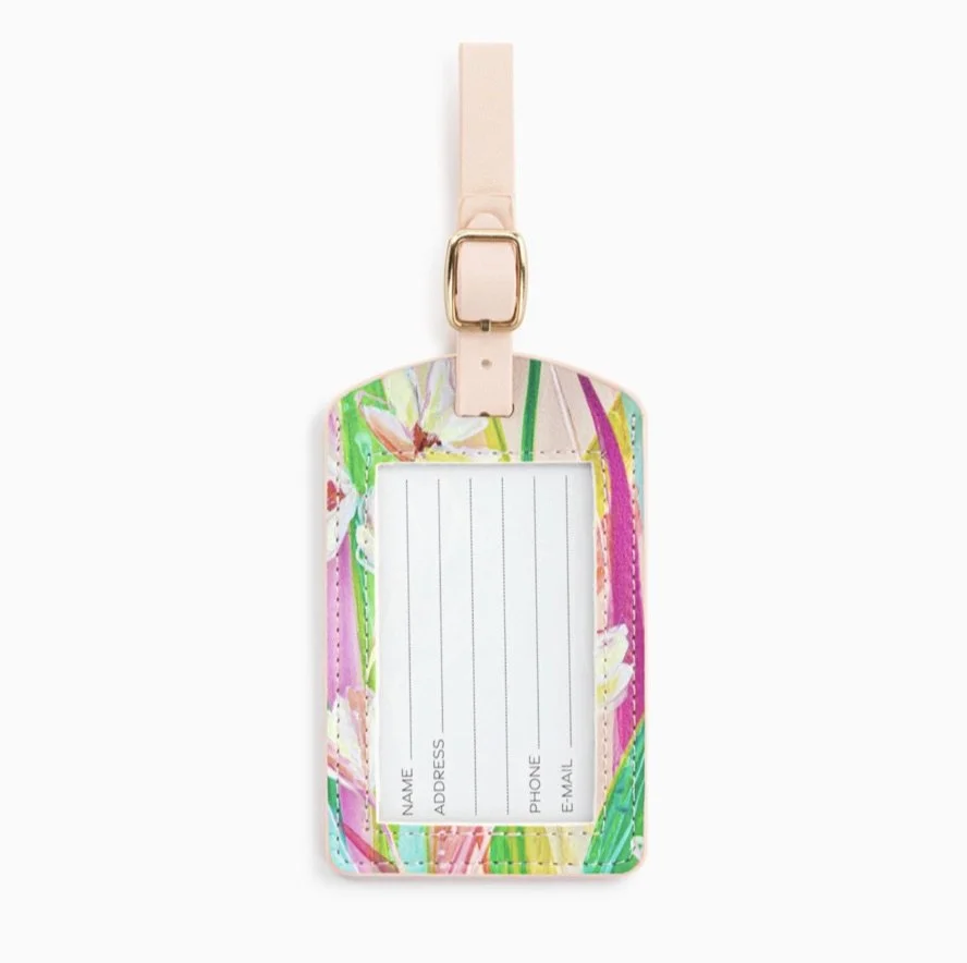 FLORAL BUTTERFLY LUGGAGE TAG