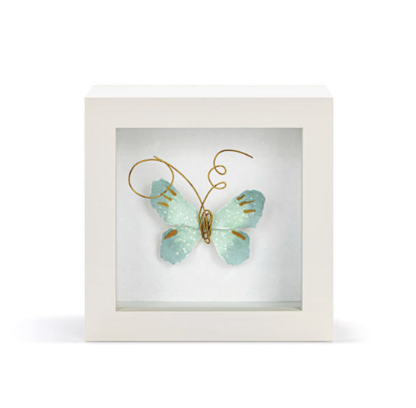 MINI BUTTERFLY SHADOWBOX - LIGHT BLUE