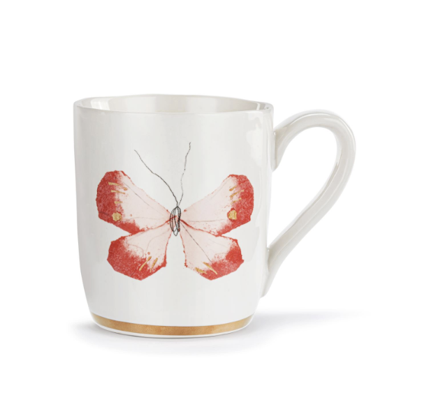 BUTTERFLY COFFEE MUG - RED
