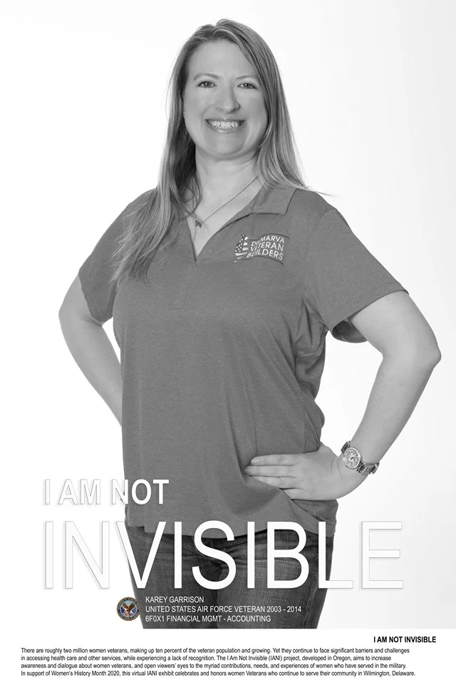 DVB Employee Veteran Karey Garrison featured in "I'm Not Invisible" photography campaign