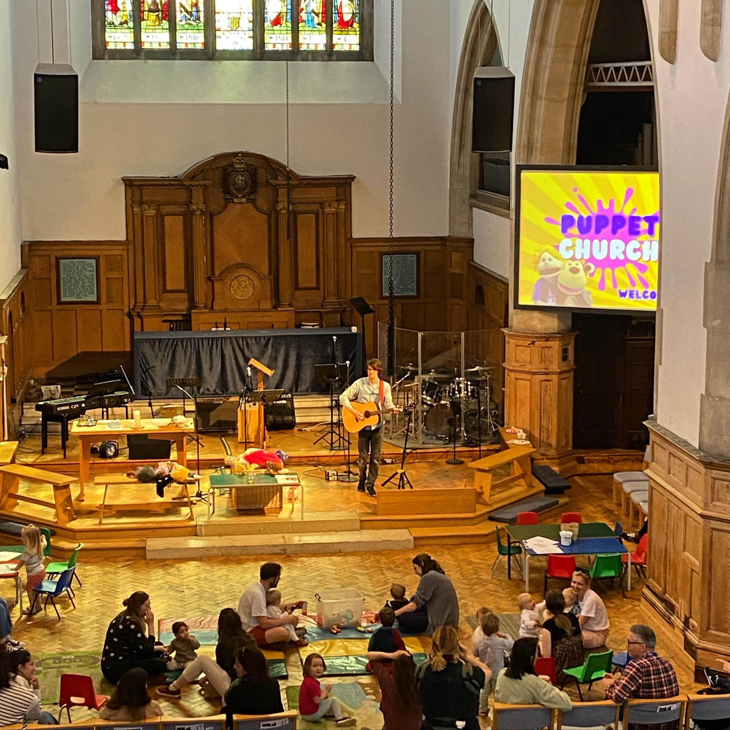 Puppet Church - Tuesday 10:30am - come and join the FUN. Singing, puppets, craft, stories and play - preschoolers assemble!
#church #churchofengland #dioceseofsouthwark #familychurch #kidsworship #sw18mums #southfields #wandsworth