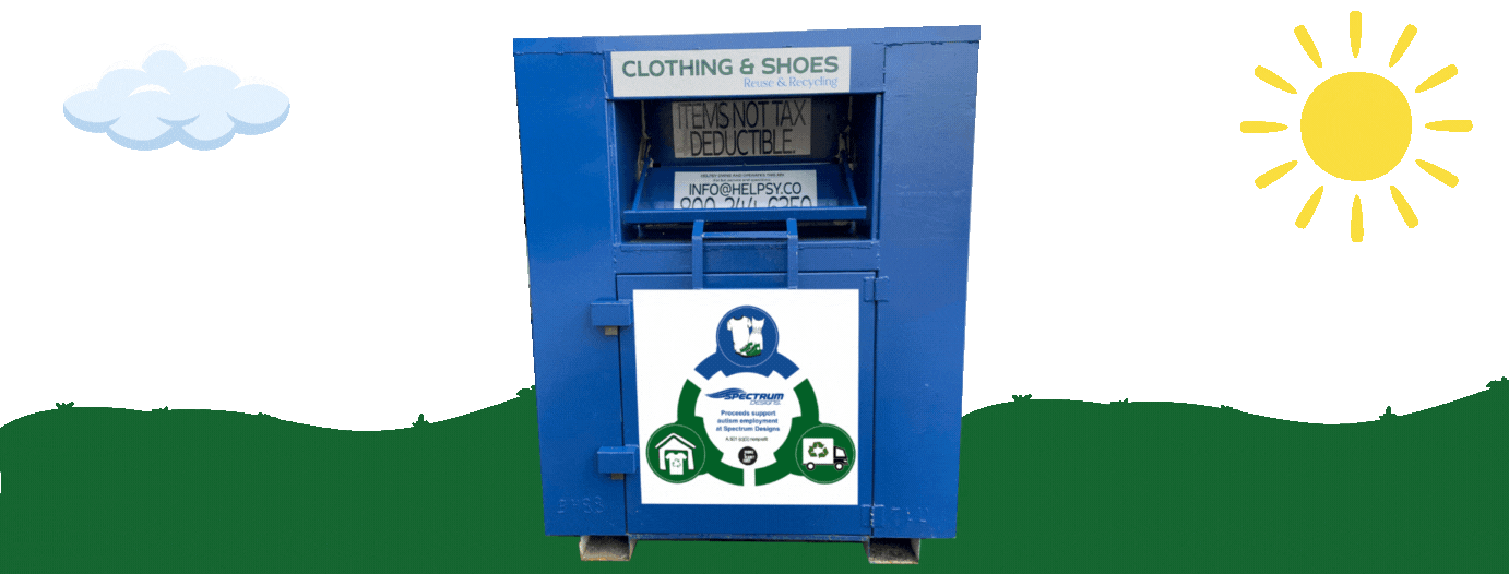Helpsy clothing bins spectrum designs