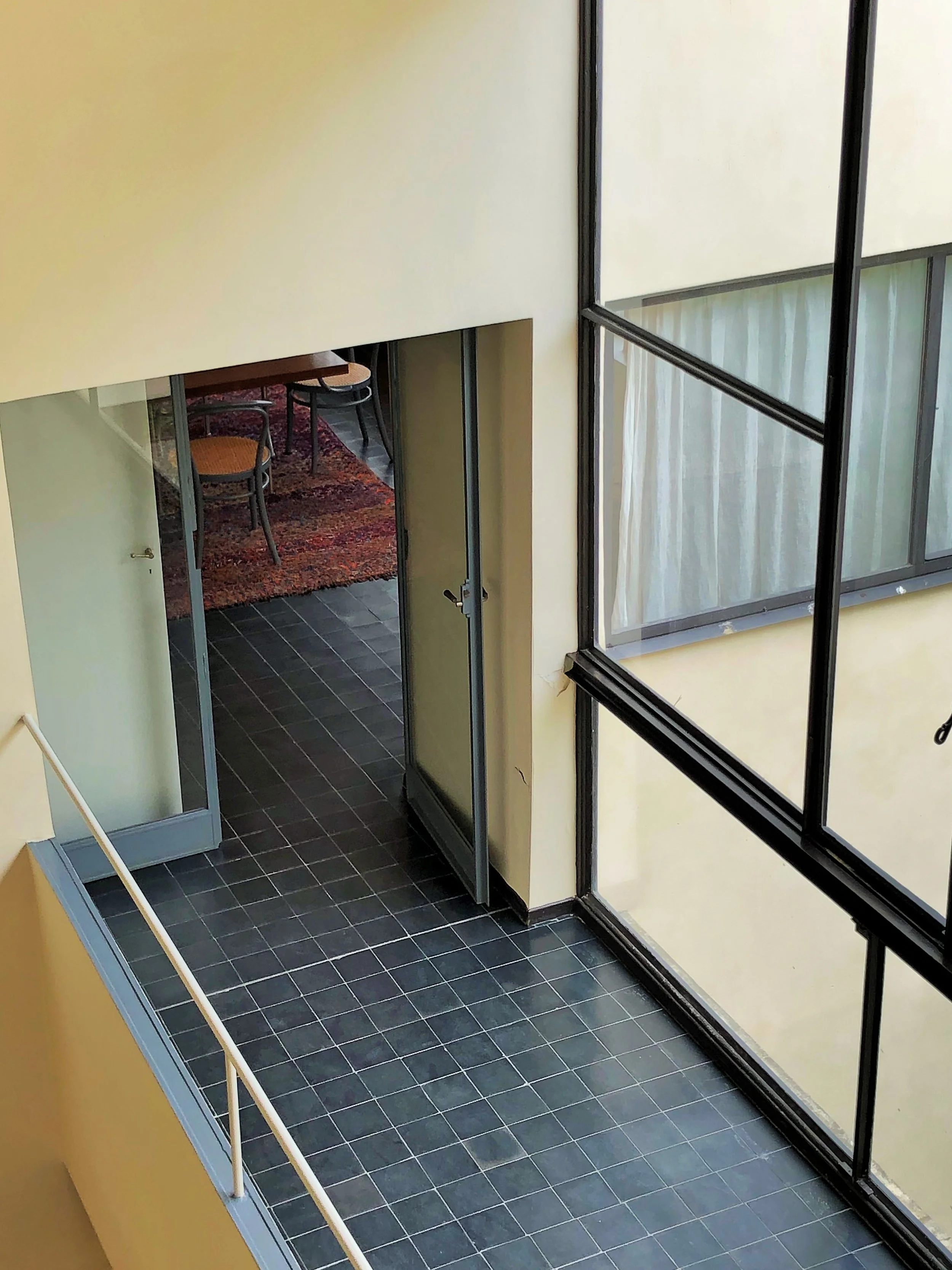The hallway, looking into the dining room, Maison La Roche, by Le Corbusier Photograph ©The London List