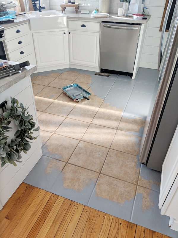 The Day I Painted My Kitchen Tile Floor Our Forever Farmhouse