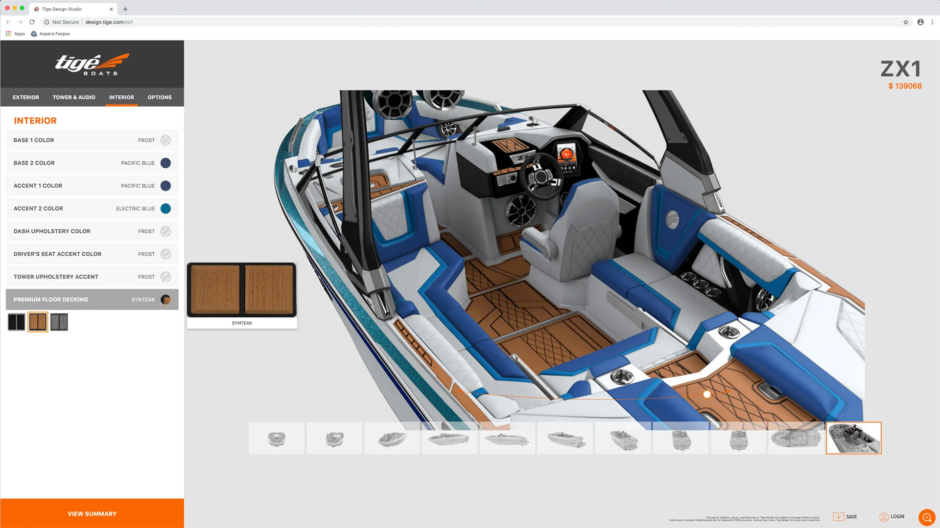 Tige Boat Configurator