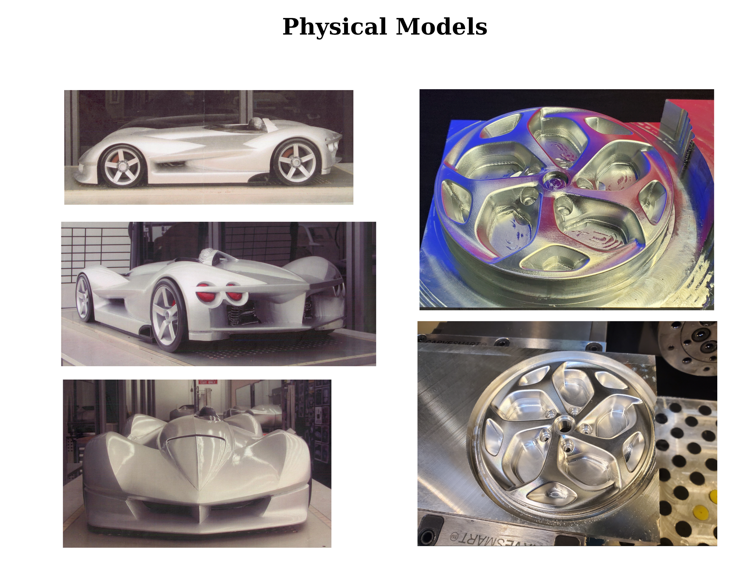 Examples of Physical Models Created By Hand or CNC