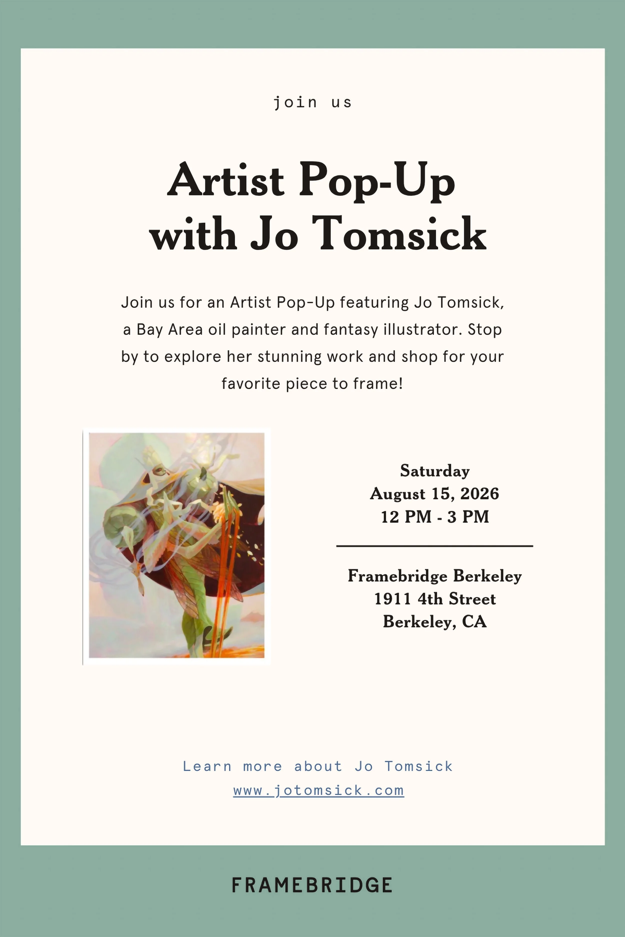 Framebridge Artist Pop-Up: Featuring Jo Tomsick