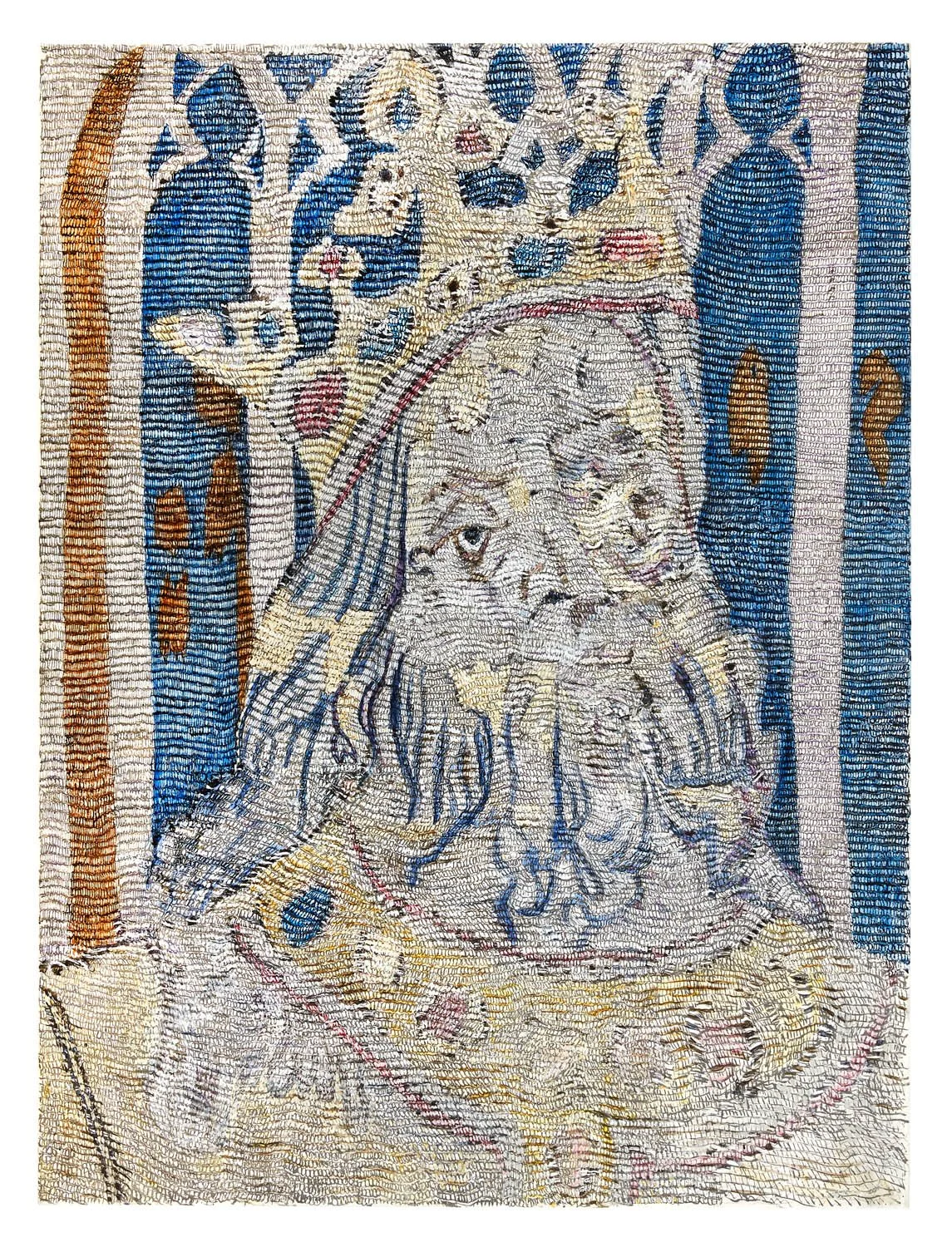 The Baffled King , 2024. Acrylic on canvas. 36 x 48 inches (91 x 122 cm)