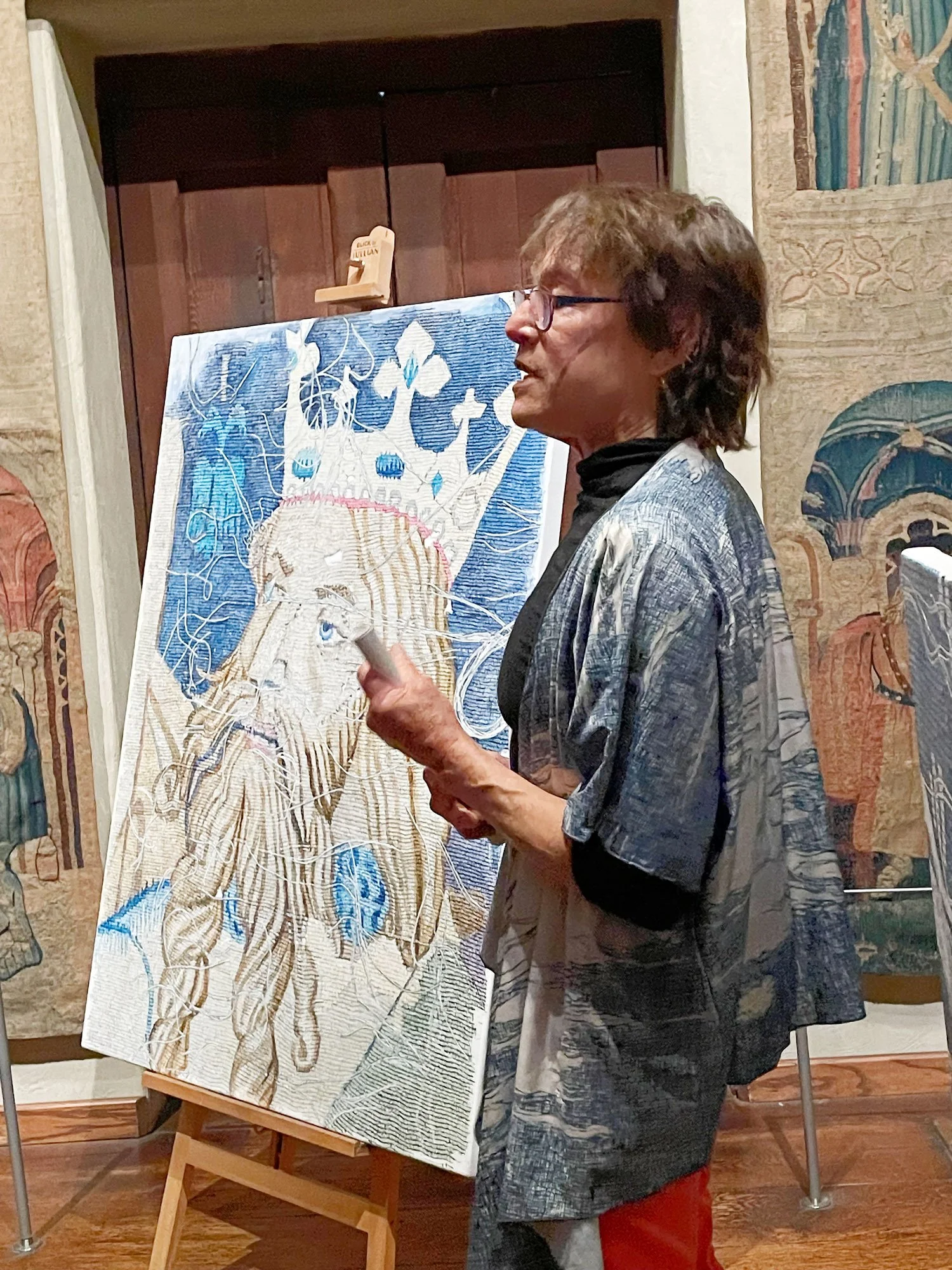 Gallery talk at the Cloisters with Julius Caesar Portrait April 6, 2025