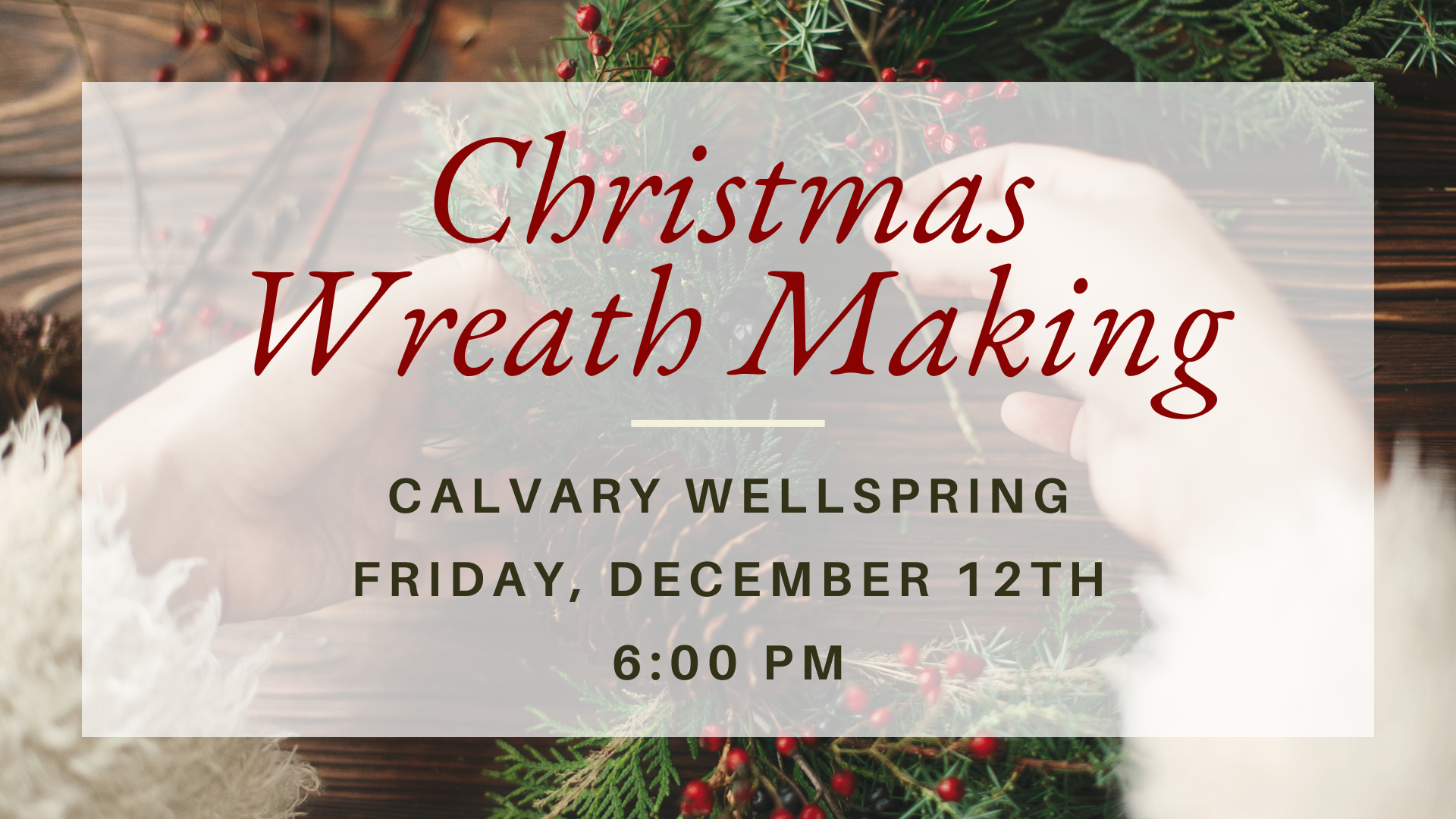 Women's Christmas Wreath Making