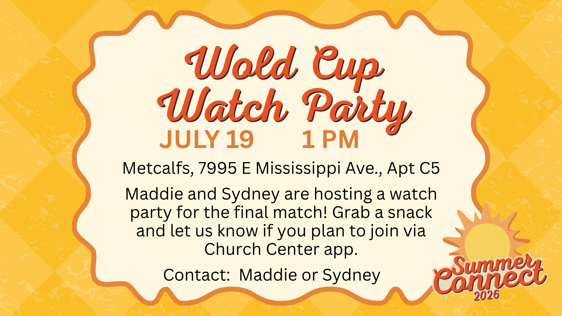 World Cup Final Match Watch Party