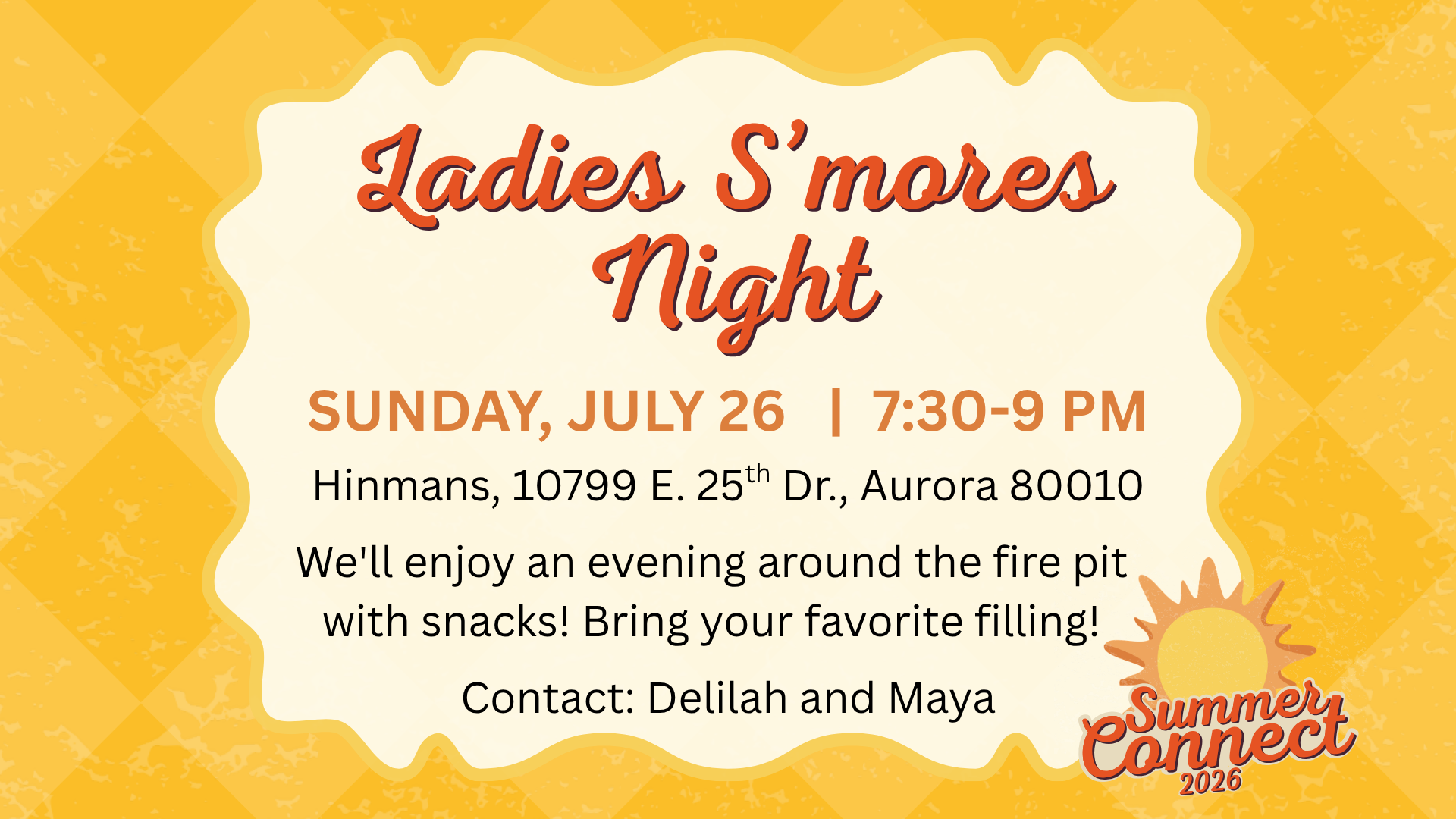 Ladies S'mores and Fire Pit Night