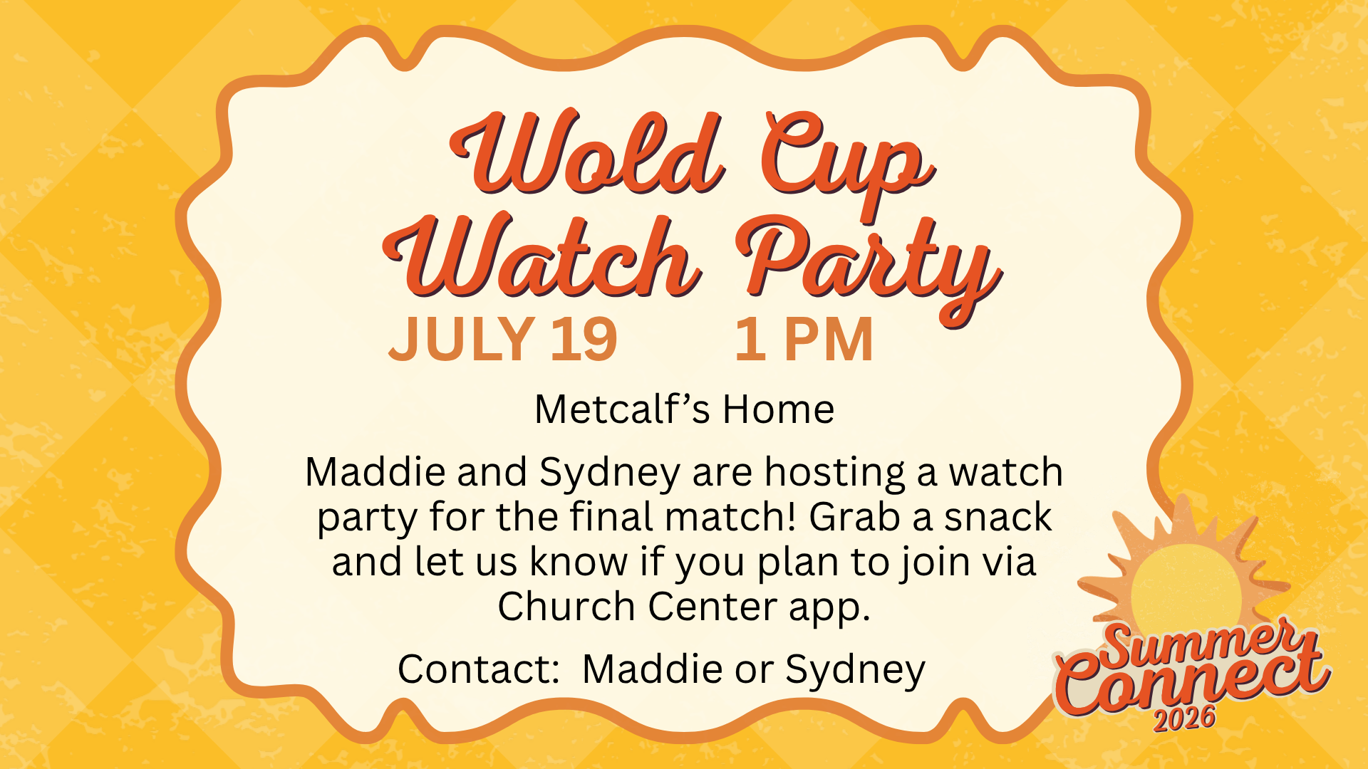 World Cup Final Match Watch Party