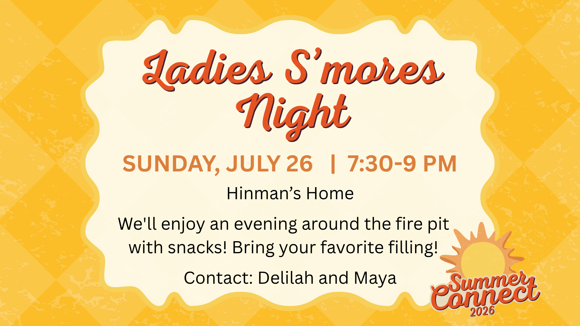 Ladies S'mores and Fire Pit Night