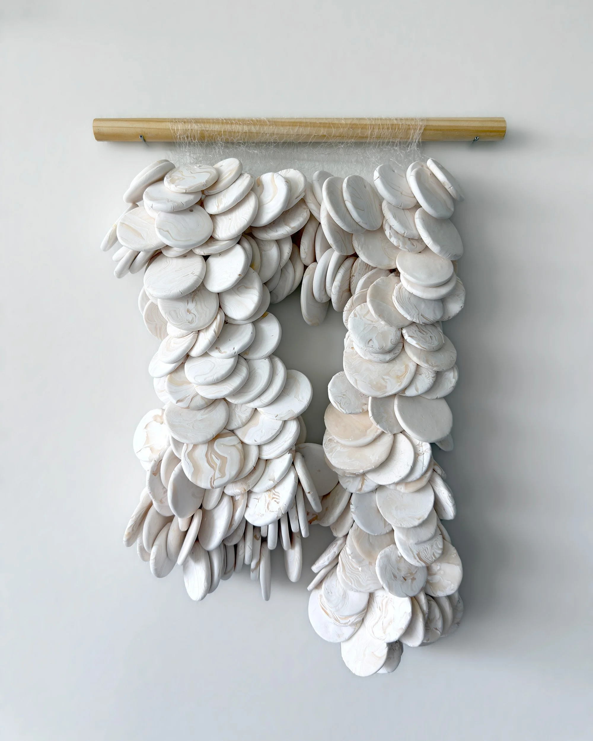 13 Fellowship
2026
Clay, fishing line, wood
19 x 13.75 x 3 in.