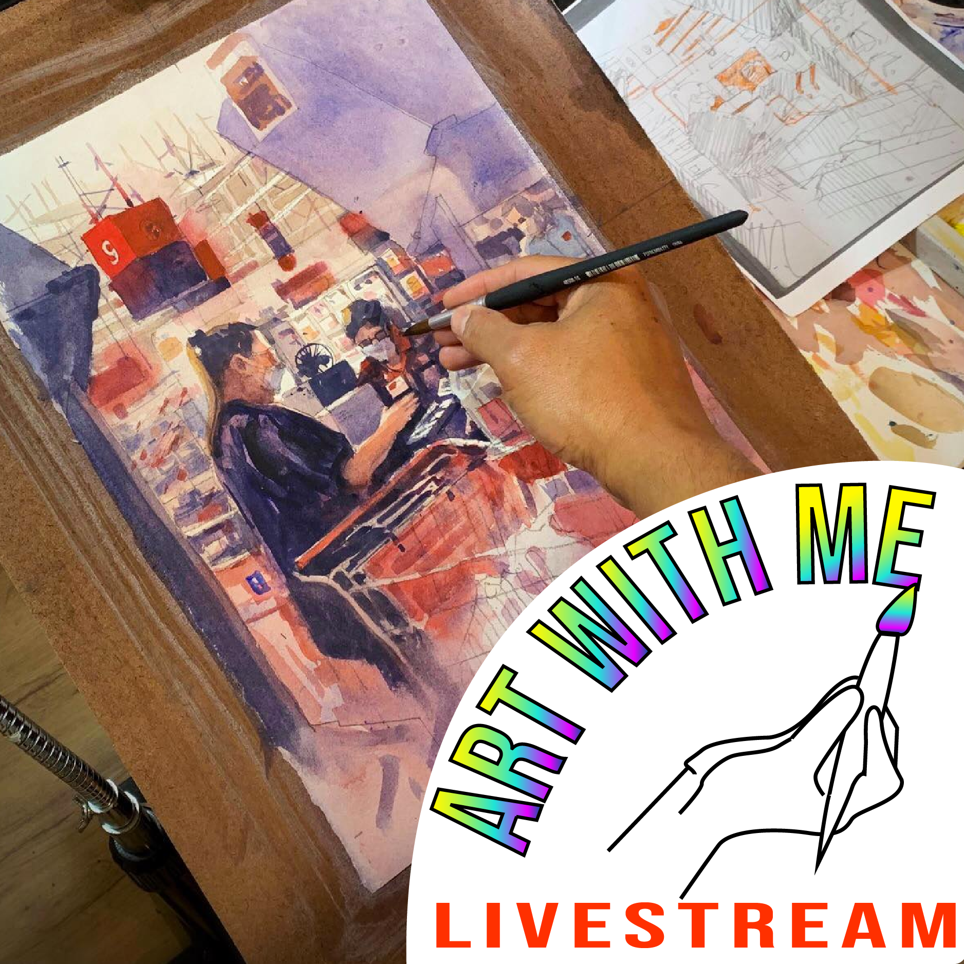 Art with Me LIVESTREAM: Part 1, How to Paint Dramatic Darks with Richie Vios 