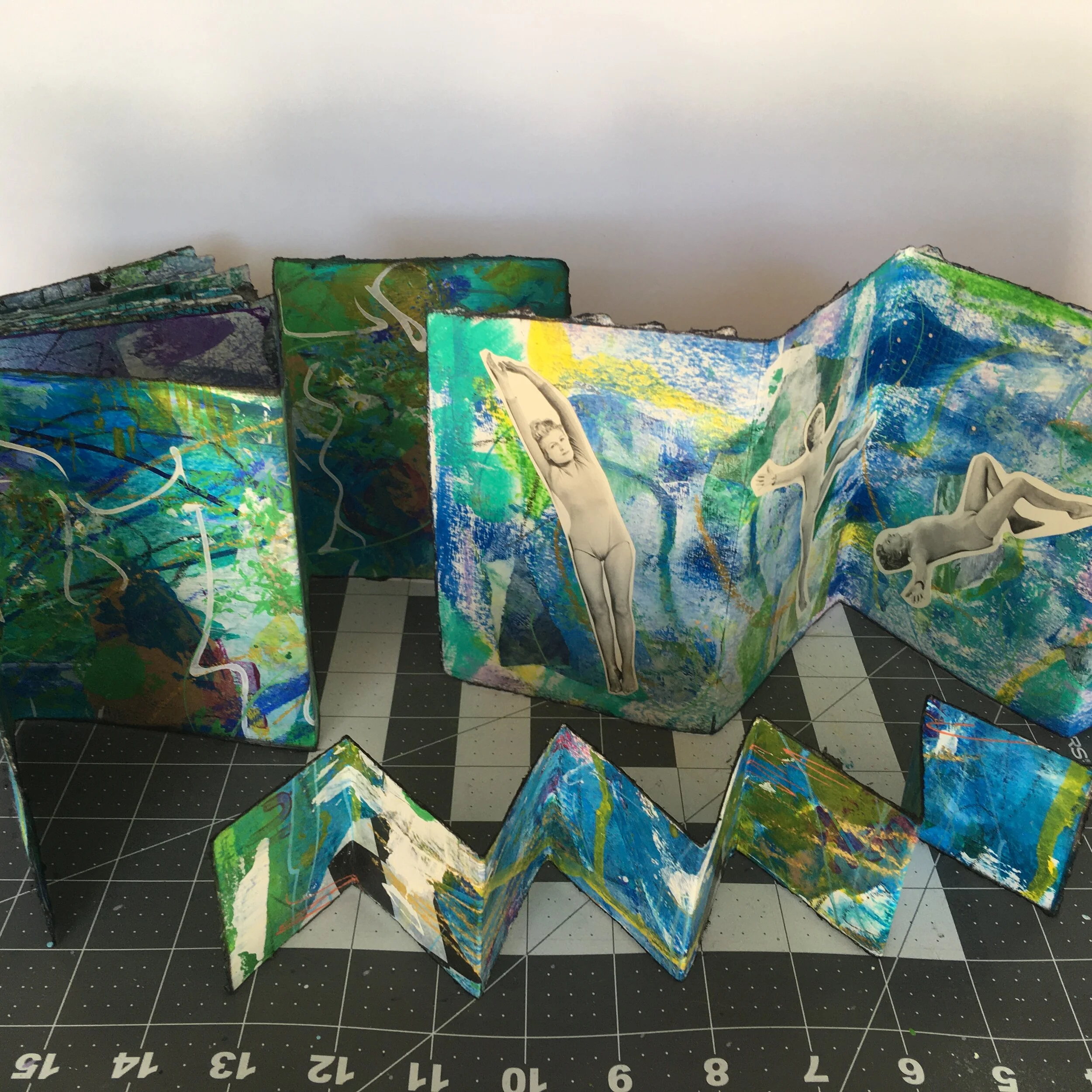 Art with Me LIVESTREAM: Mixed Media Accordion Collage with Kelly Schaub