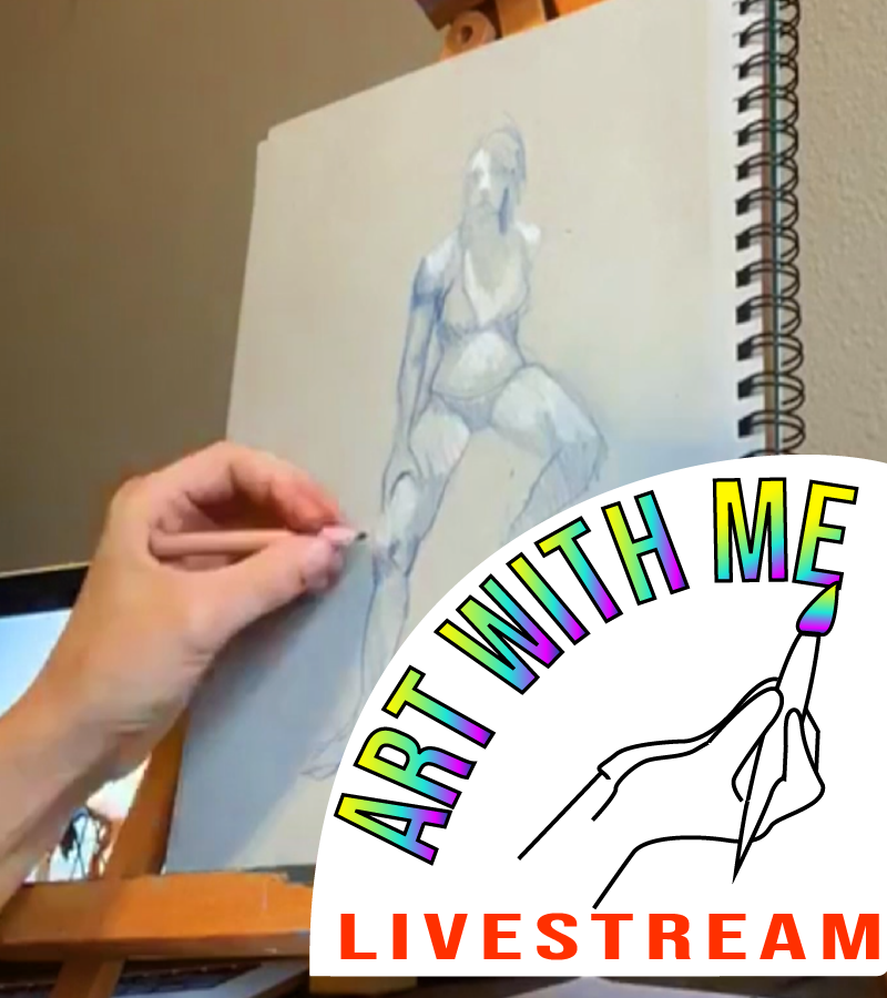 Art with Me LIVESTREAM: Figure Drawing with Elena Rodz