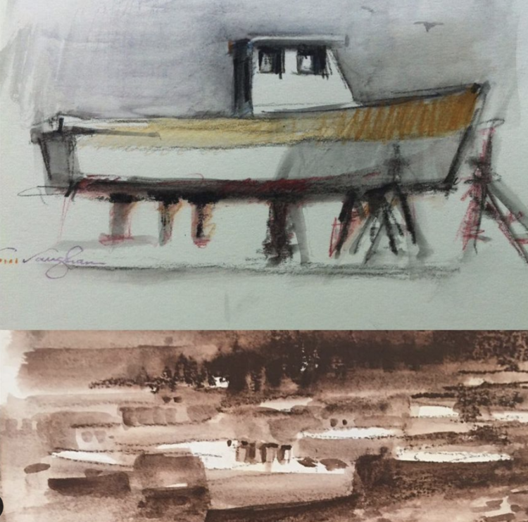 Serious Sketching - Boatyard Perspective :: V....Vaughan