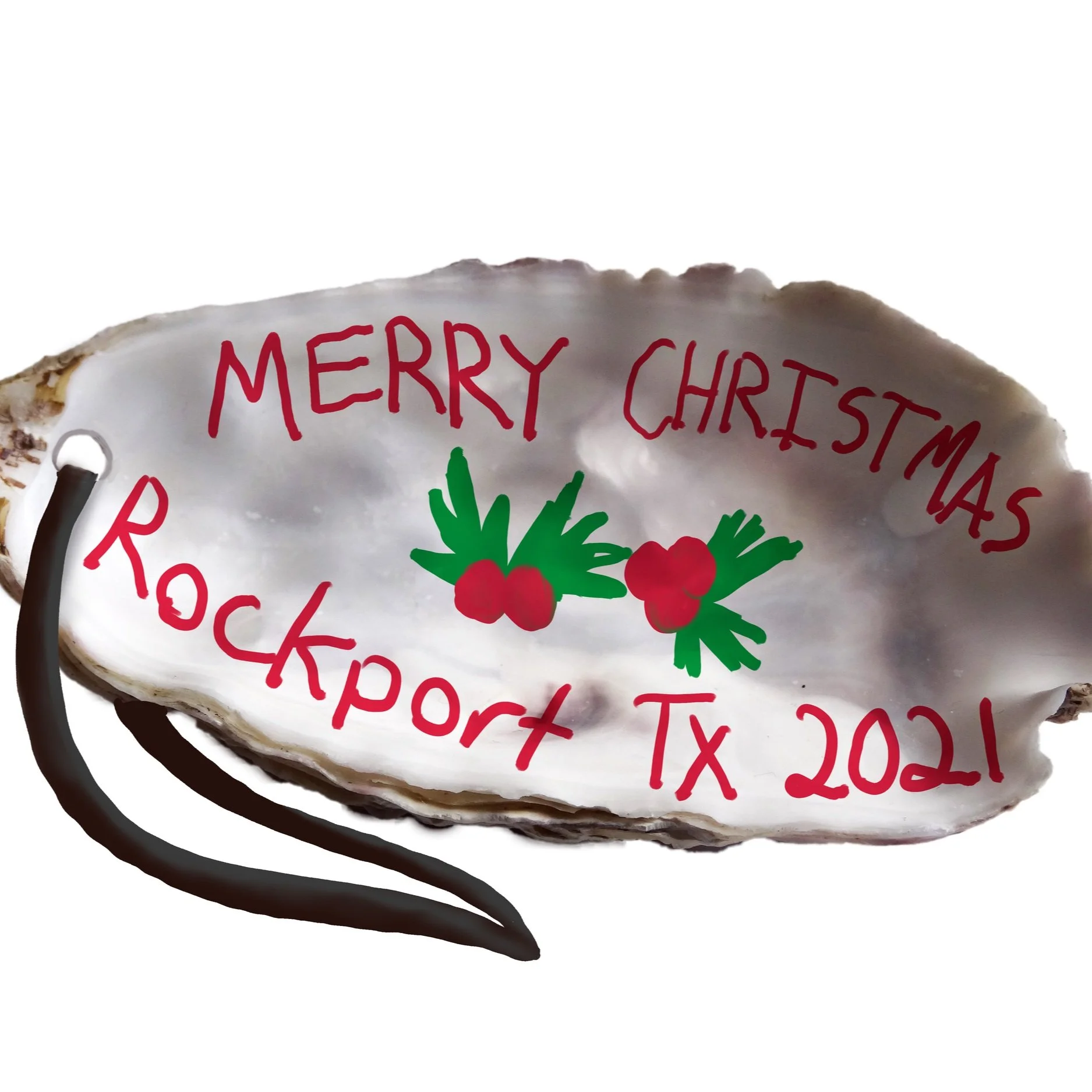 Painted Oyster Ornament @ RCA Gallery on Austin St.