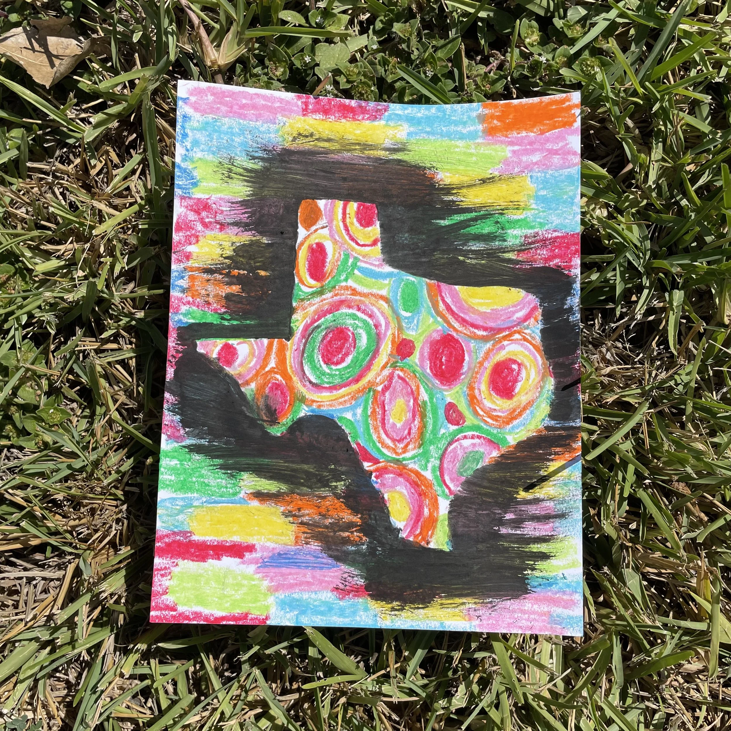 Mixed Media Texas - inspired by the abstract art of Jasper Johns