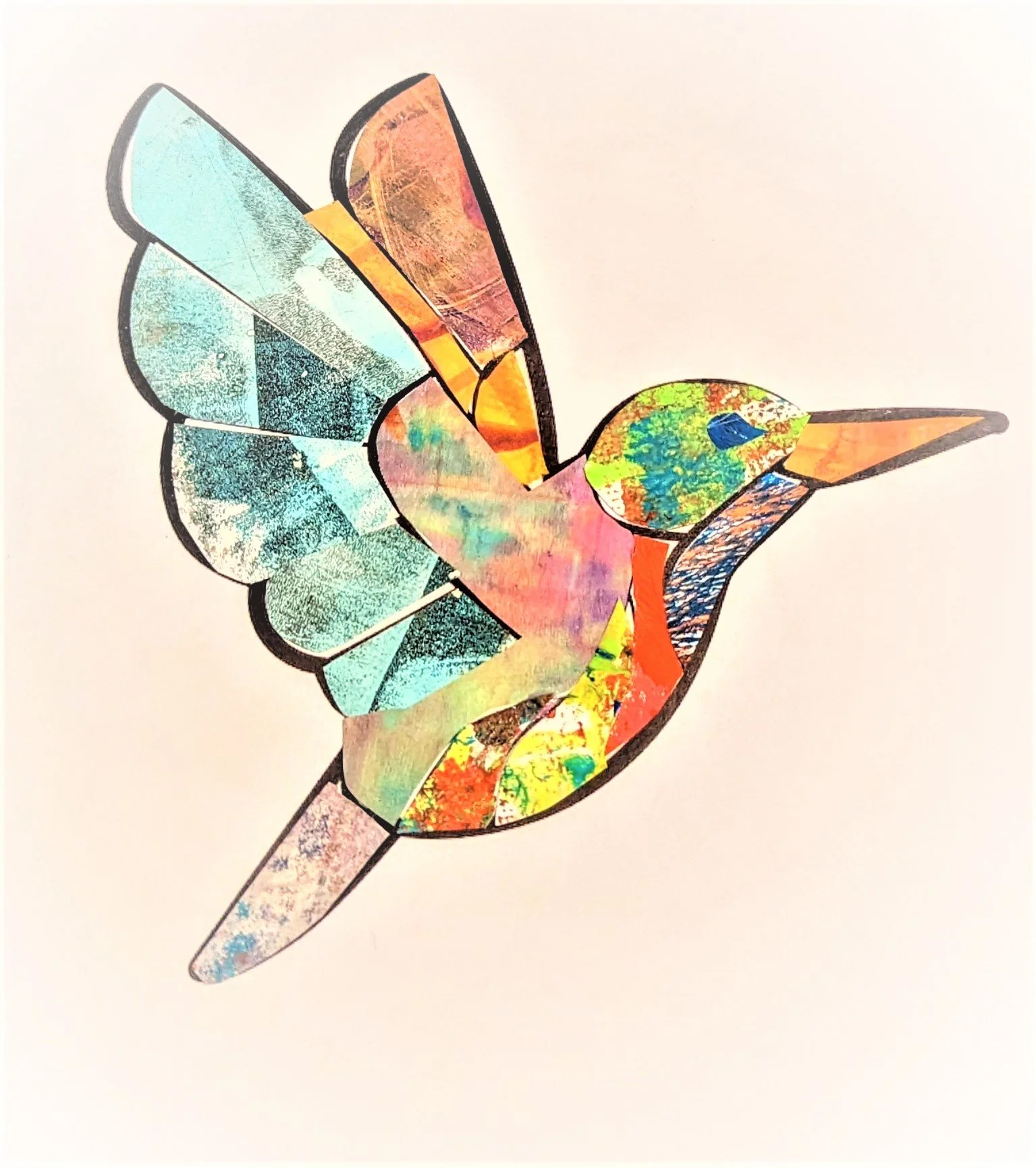 Humming Bird Art Cut and Paste