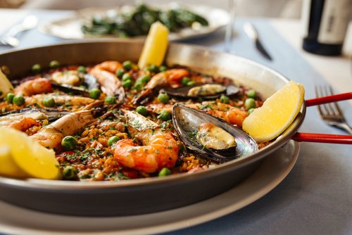 Seafood Paella with Spanish Wine Pairing Featuring Luis Purón and Lucy Nye $89 For Members