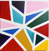 Create a Geometric Abstract Painting Using Tape on Your Own Mini Canvas