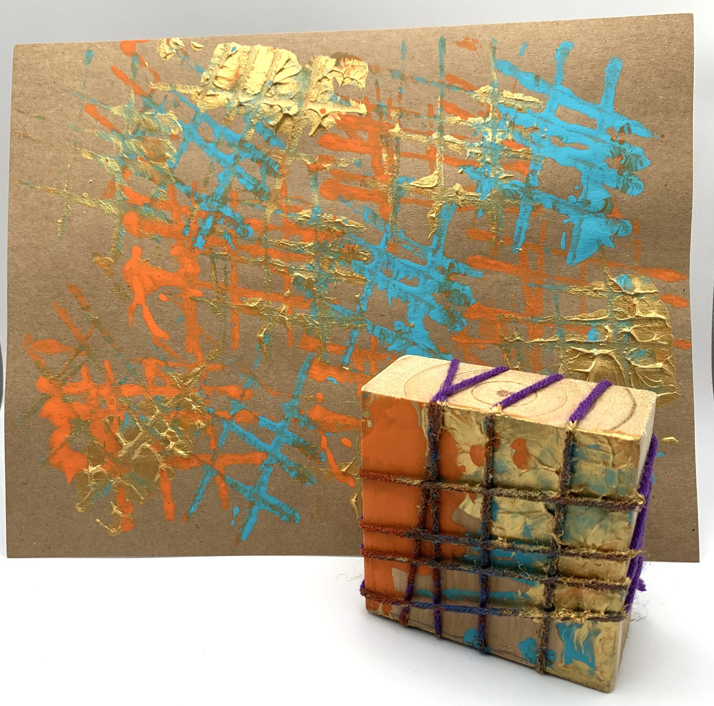 Wood Block String Prints