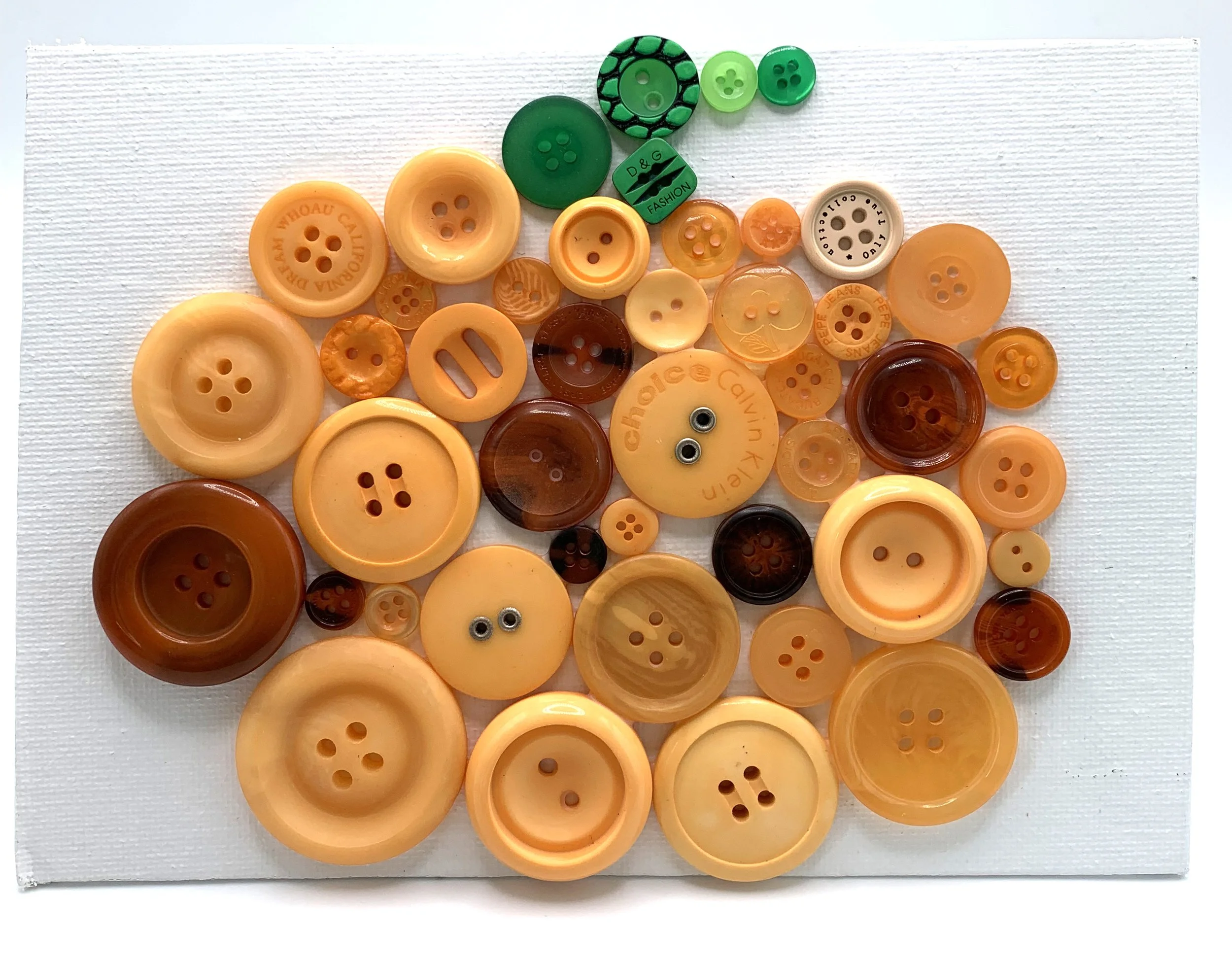 Button Collage Pumpkins!