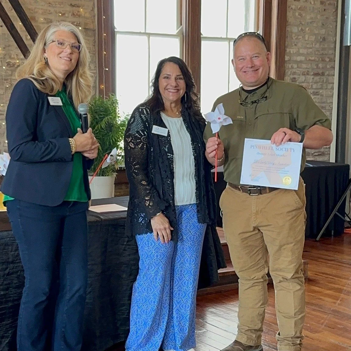 Leslie Deen, Executive Director, Cammy Jackson, Board President & Mike McKenna, Ellis County Sheriff's Association