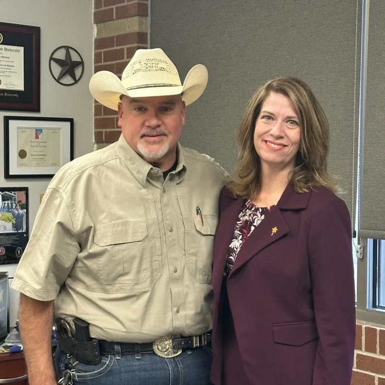 Sheriff Brad Norman with Cynthia Walker