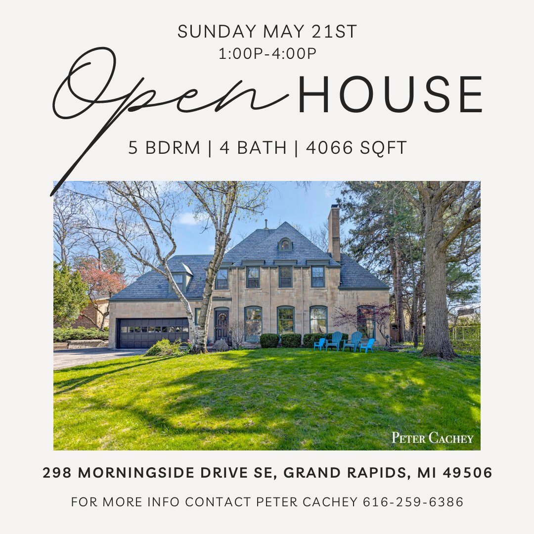 🏡 Welcome to 298 Morningside Drive SE, Grand Rapids, MI 49506	

✨Exquisite 3400+ sq ft stone french revivalist home. 

🤩The first floor offers an elegant living room with fireplace, cozy family gathering room with fireplace, two dining areas, a hom