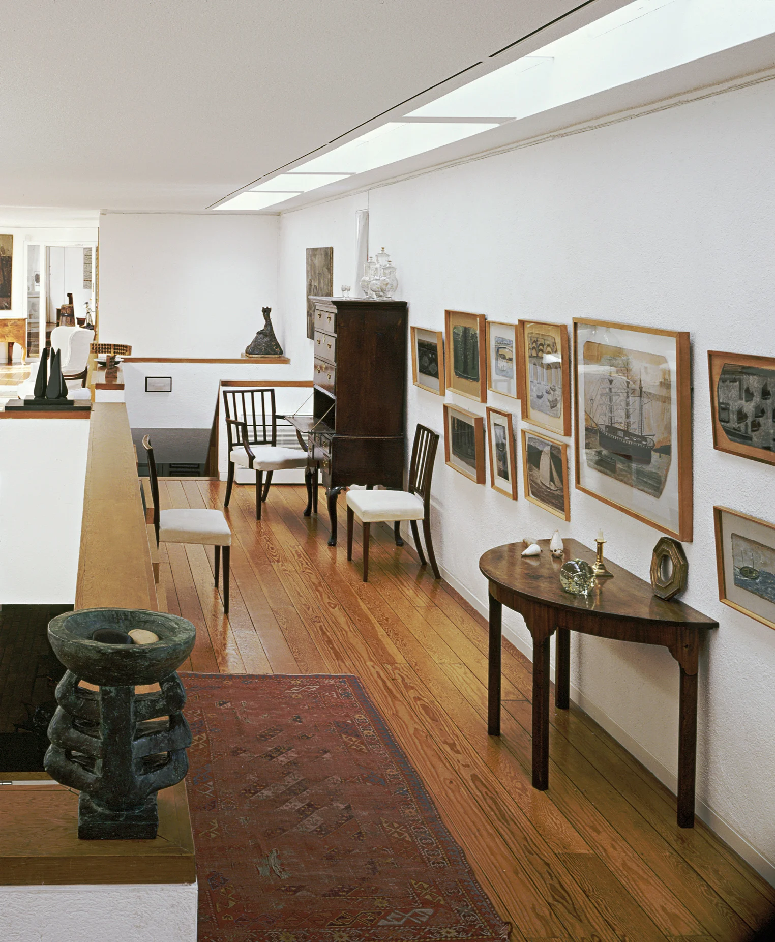House extension, upstairs, designed by Sir Leslie Martin, 1970.