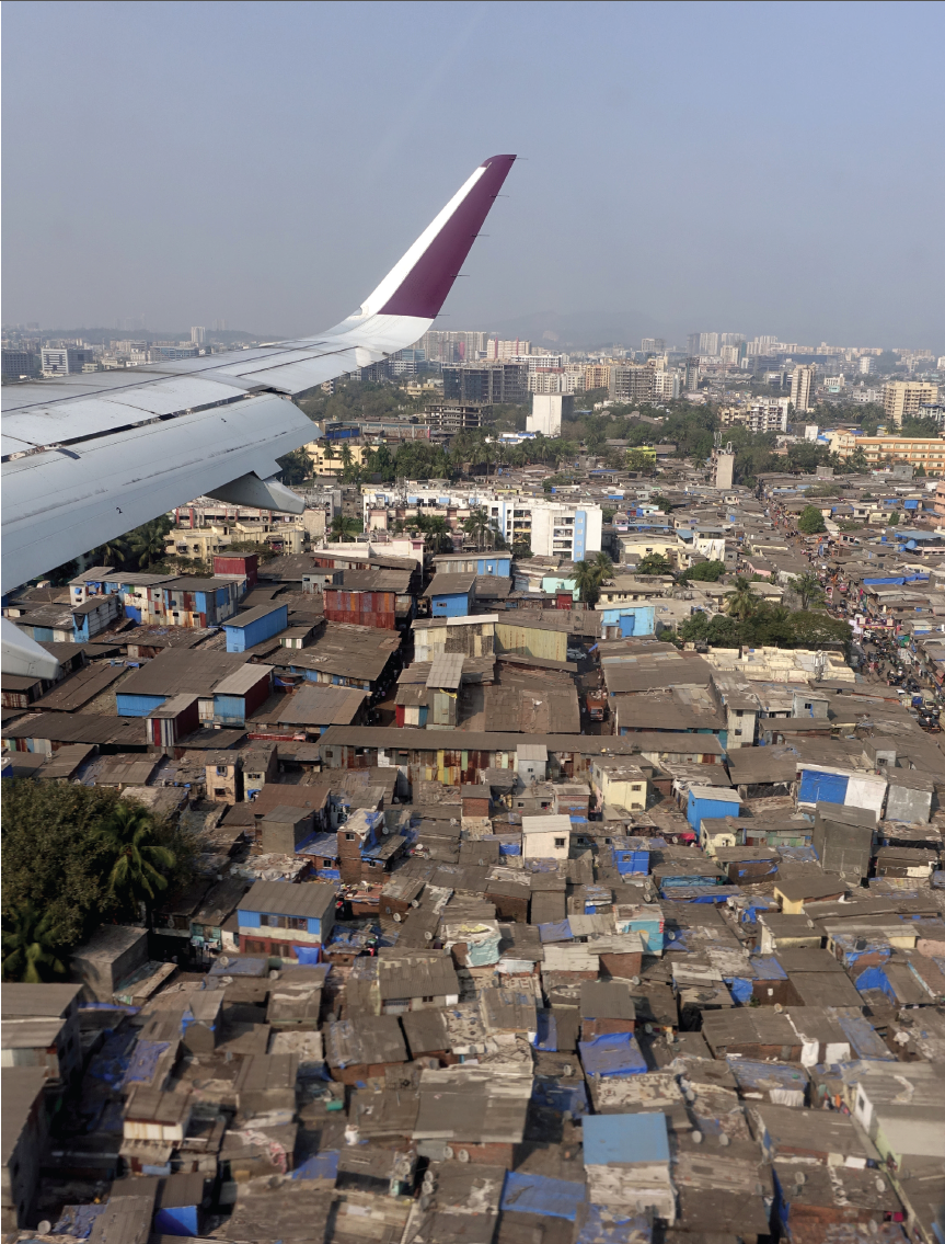 Flying over the city of Mumbai, India. Photo Christine Pemberton