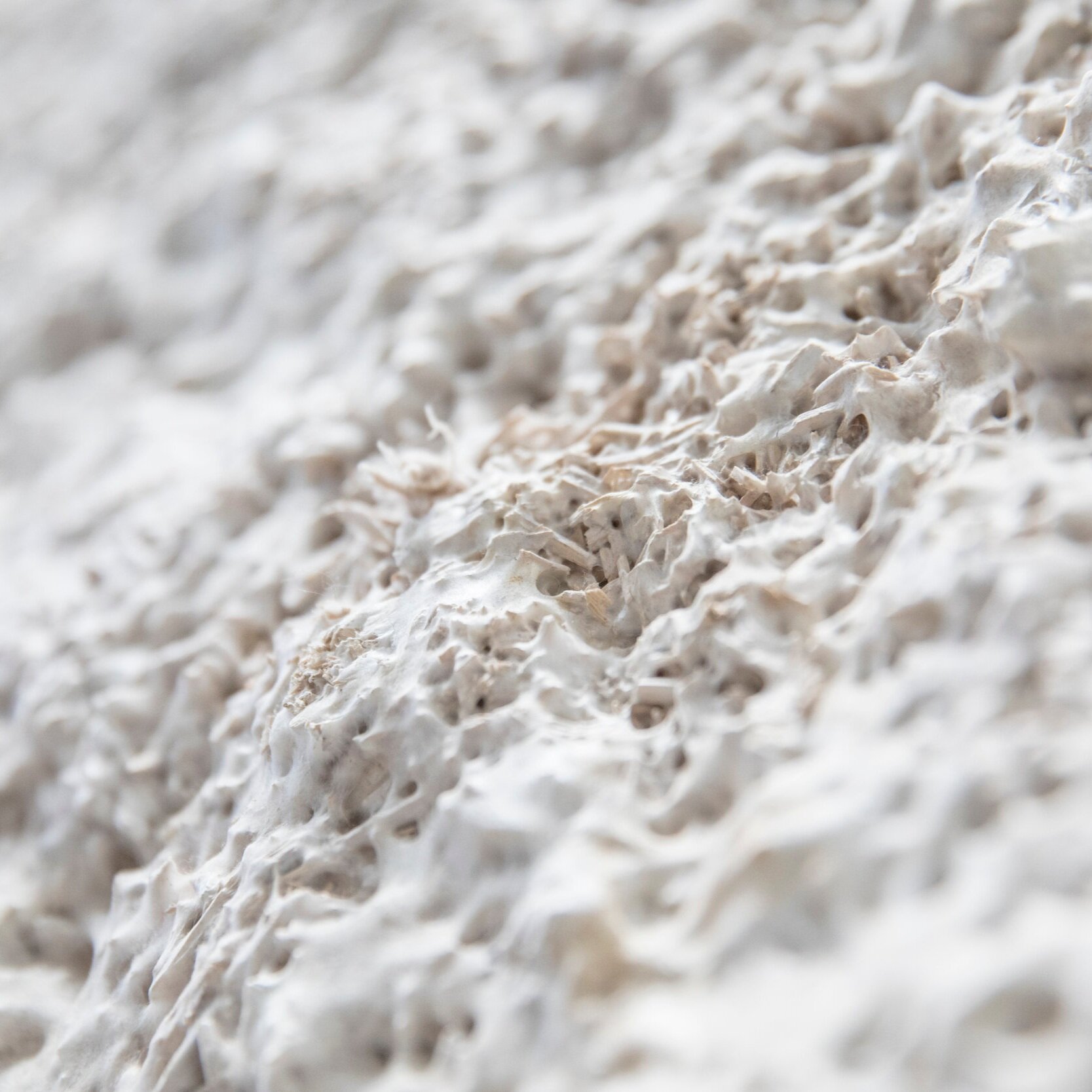   Mycelium Panel  (detail), 2019 Ganoderma lucidum mycelium and hemp, 152.4 x 152.4 x 152.4 x 6.35 cm. PHOTO: FRANKLIN LAU  