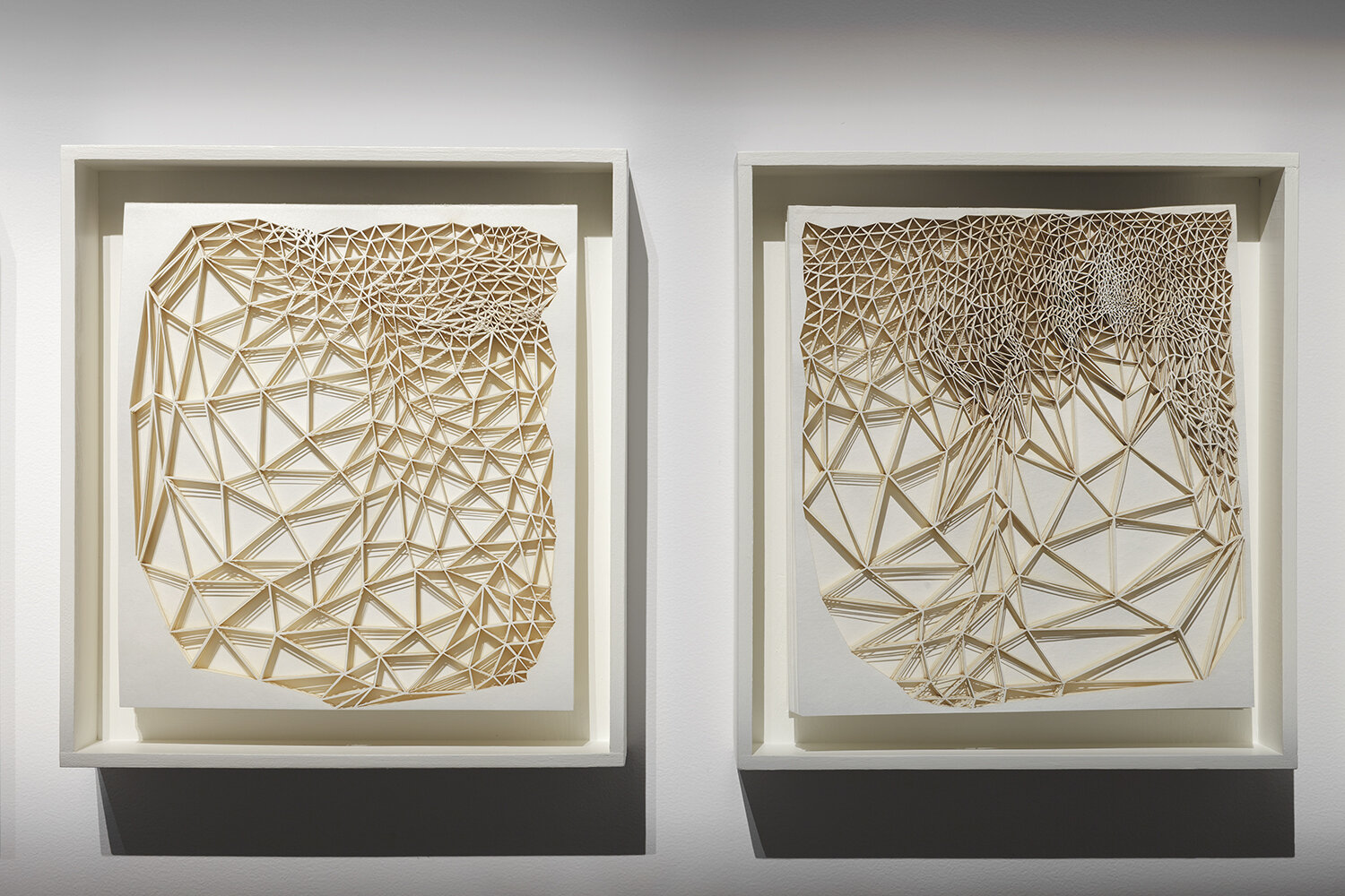   Line Poem- Alchemy of Light , 2012-13. laser-cut paper-pads, 20 cm x 25 cm x 5 cm. PHOTO: Guy L'Heureux, COURTESY OF TIME MACHINE, GALERIE FOFA, MONTRÉAL  