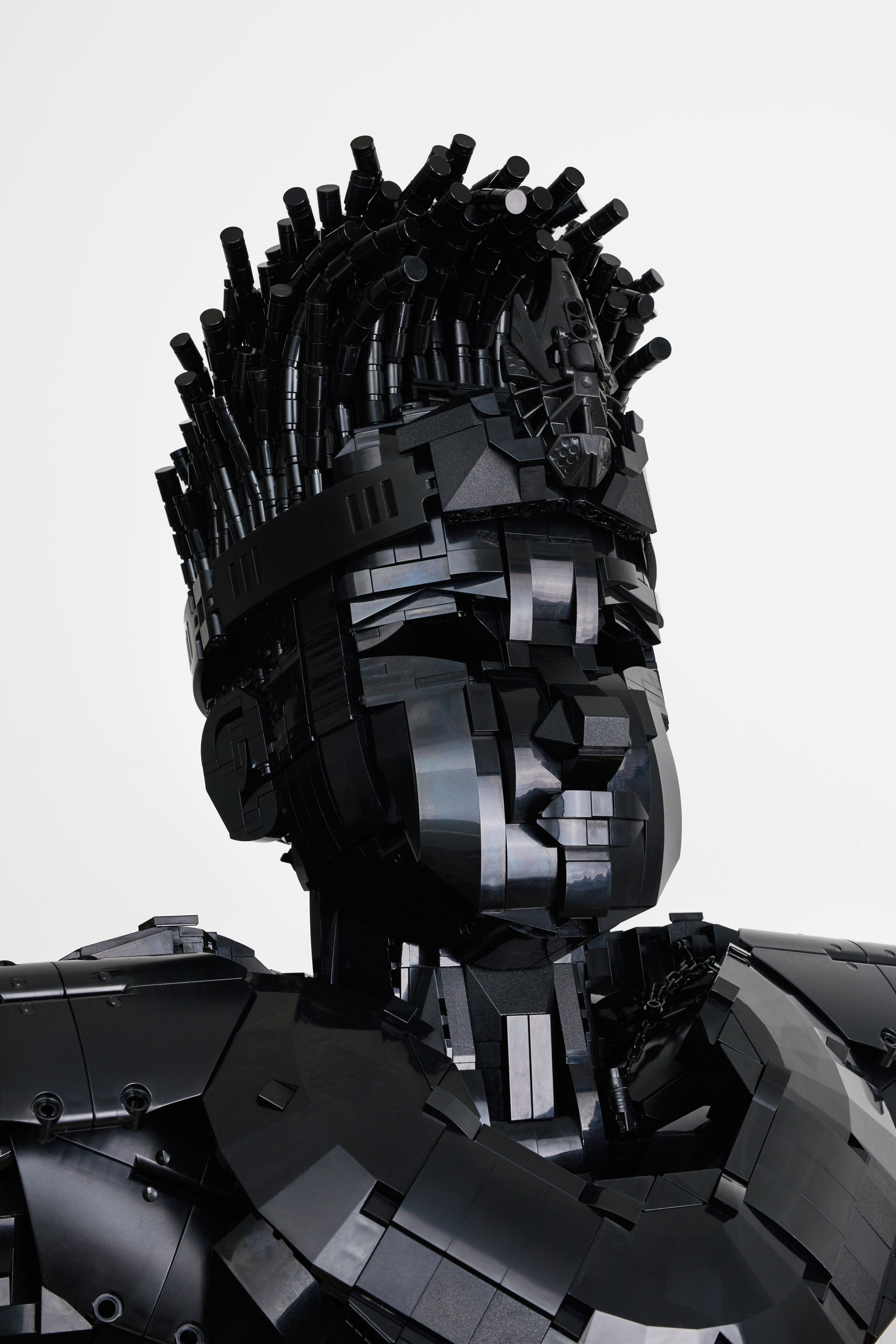   Anansi , 2021. LEGO, metal armature, 137 x 88 x 30 cm. Photographer credit: Sam Engelking 