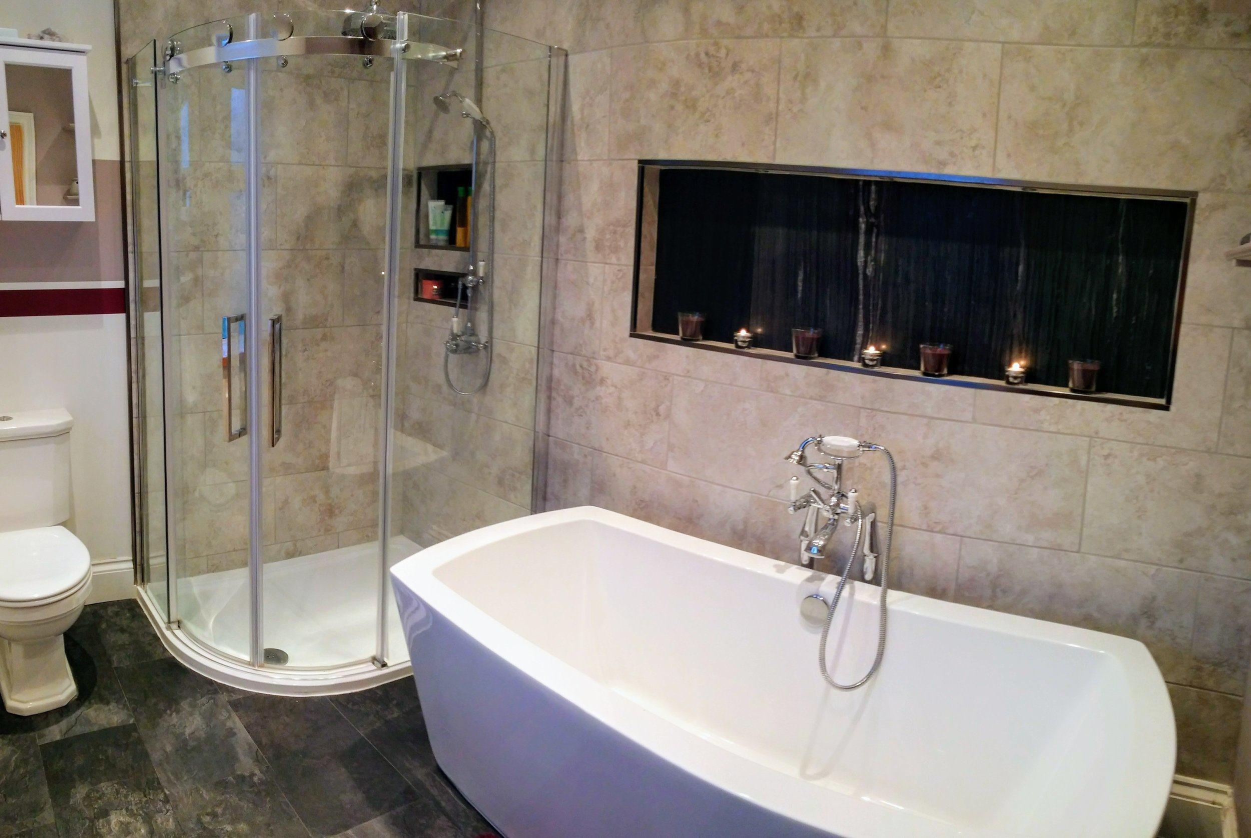 Refurbished bathroom, scroll to see the transformation &gt;
