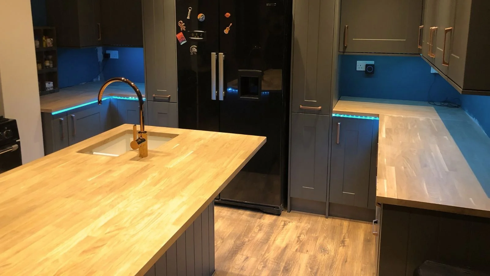 Large kitchen island with sink