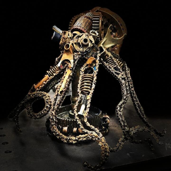 #metalsculpture #metalart #sculpturecollection #sculpture #octopus