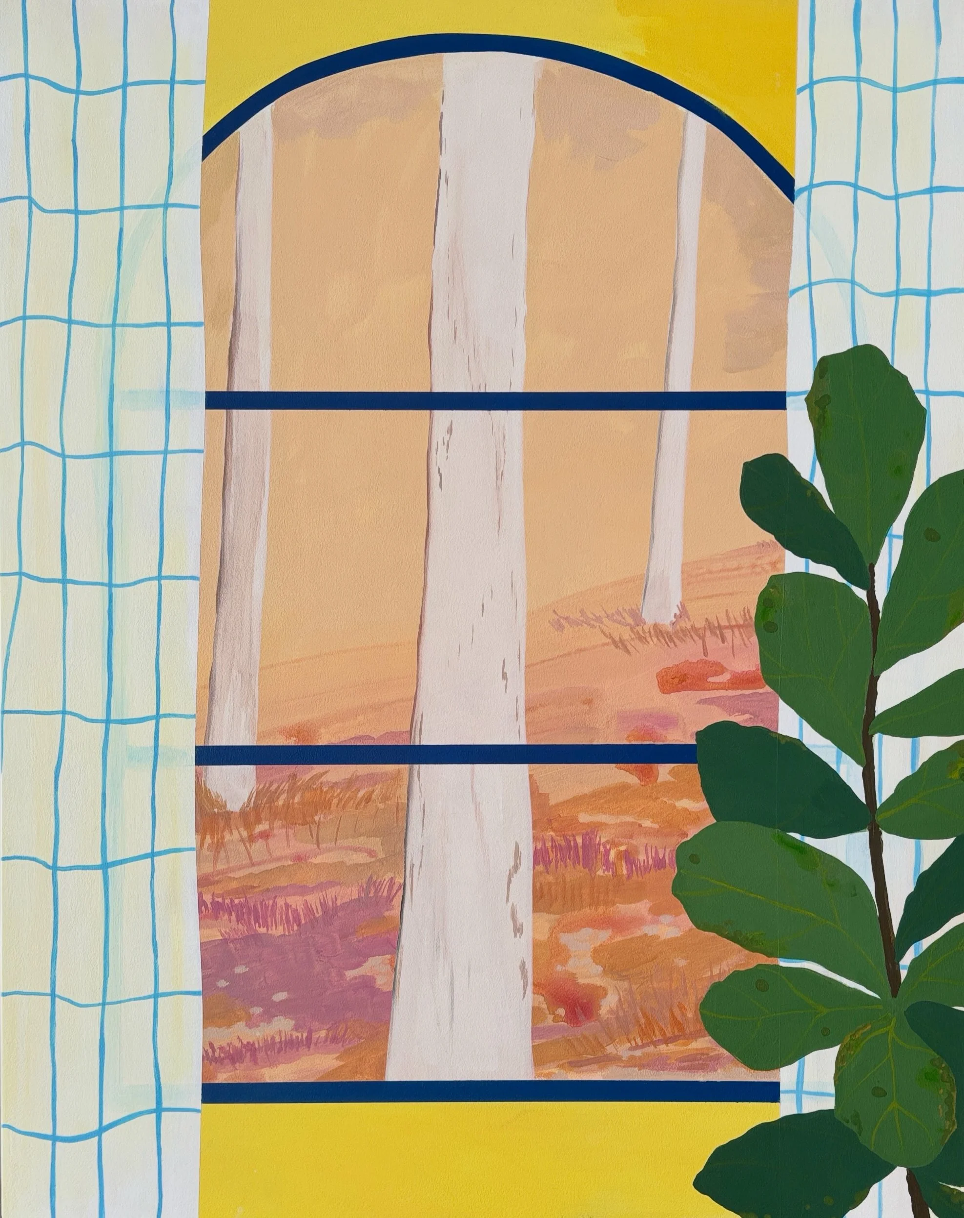 "Daydream" acrylic on panel, 24" x 30" 2026