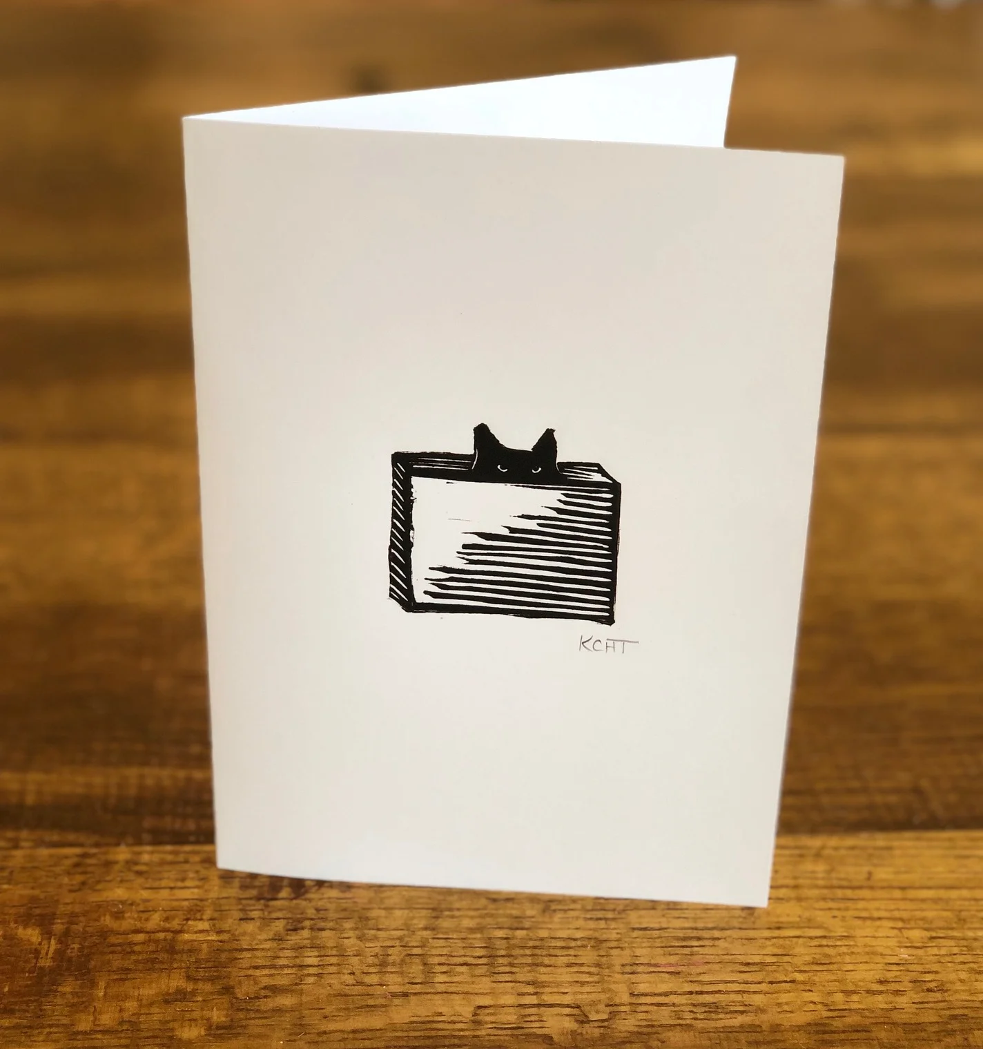 Cat in a box card