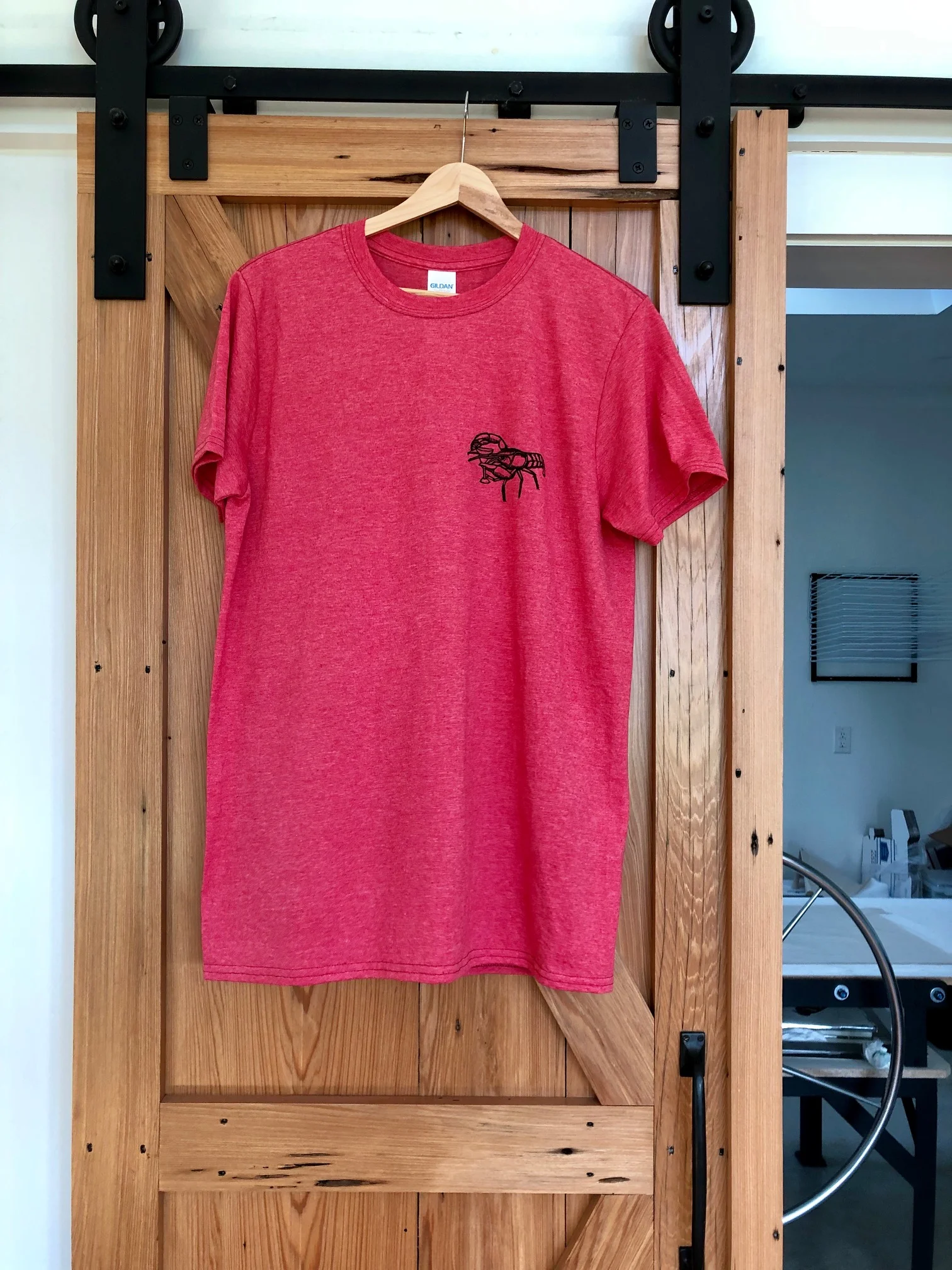 Crawfish block printed soft tee