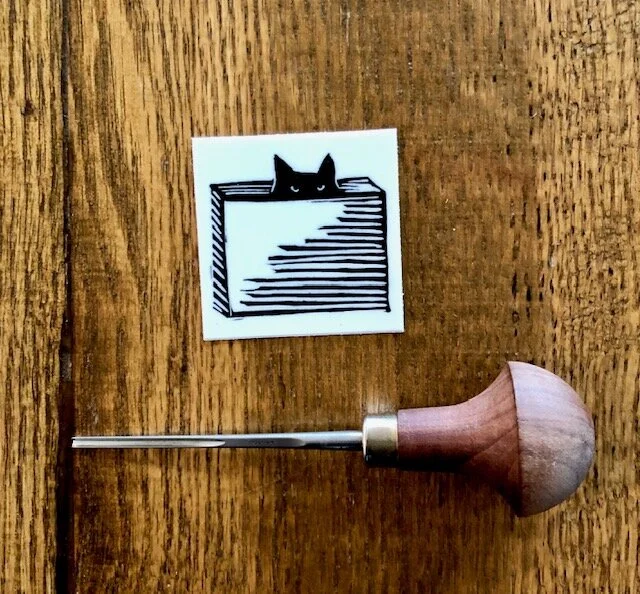 cat in a box sticker