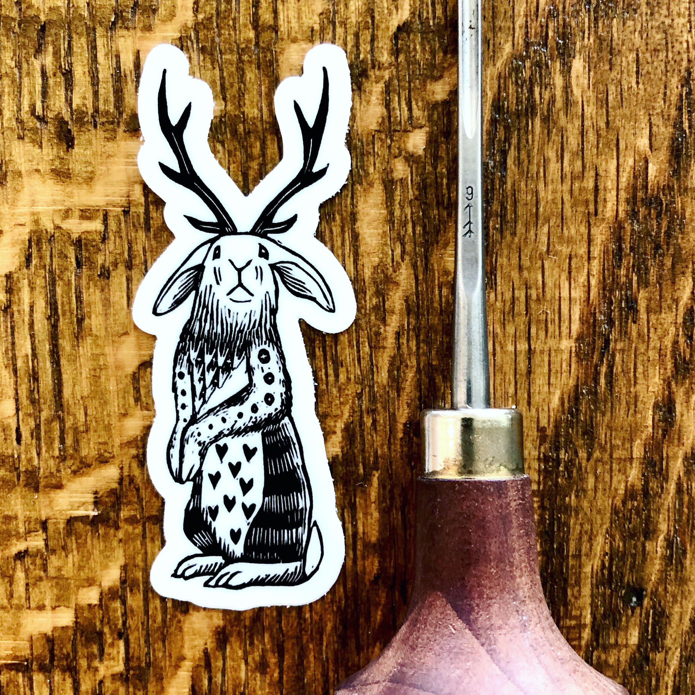 Lone Jackalope Sticker