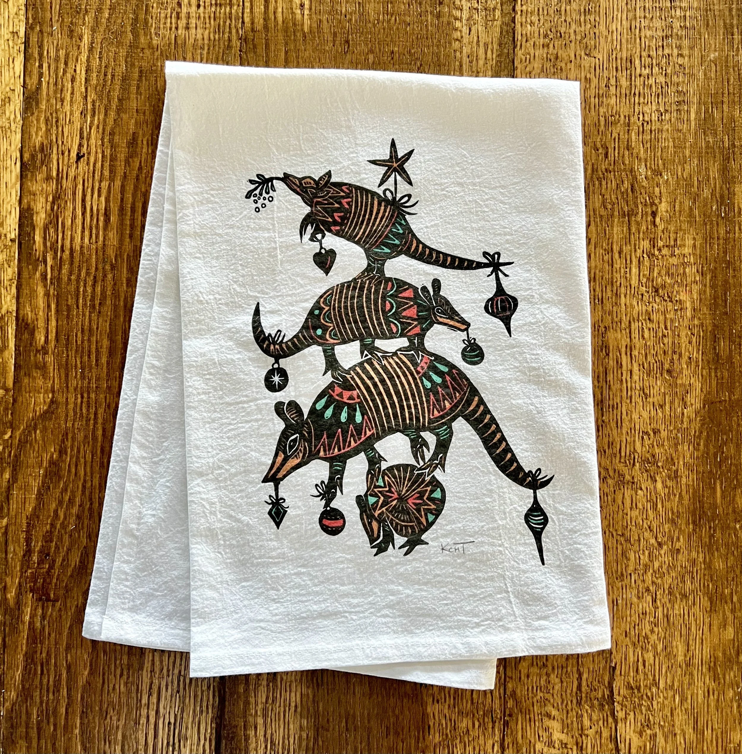 Aggressively Festive Tea Towel