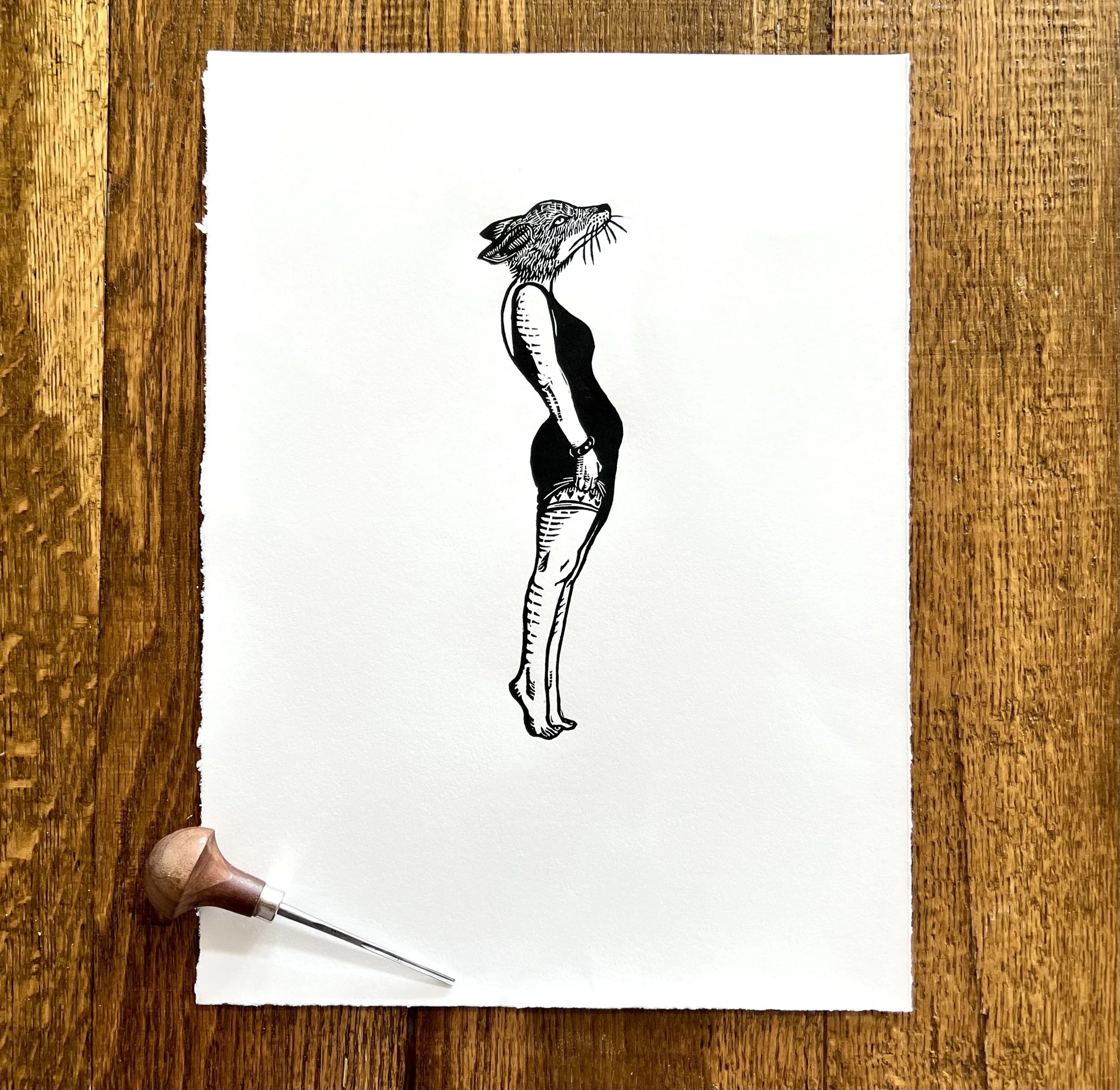 Foxy Lady Block Print