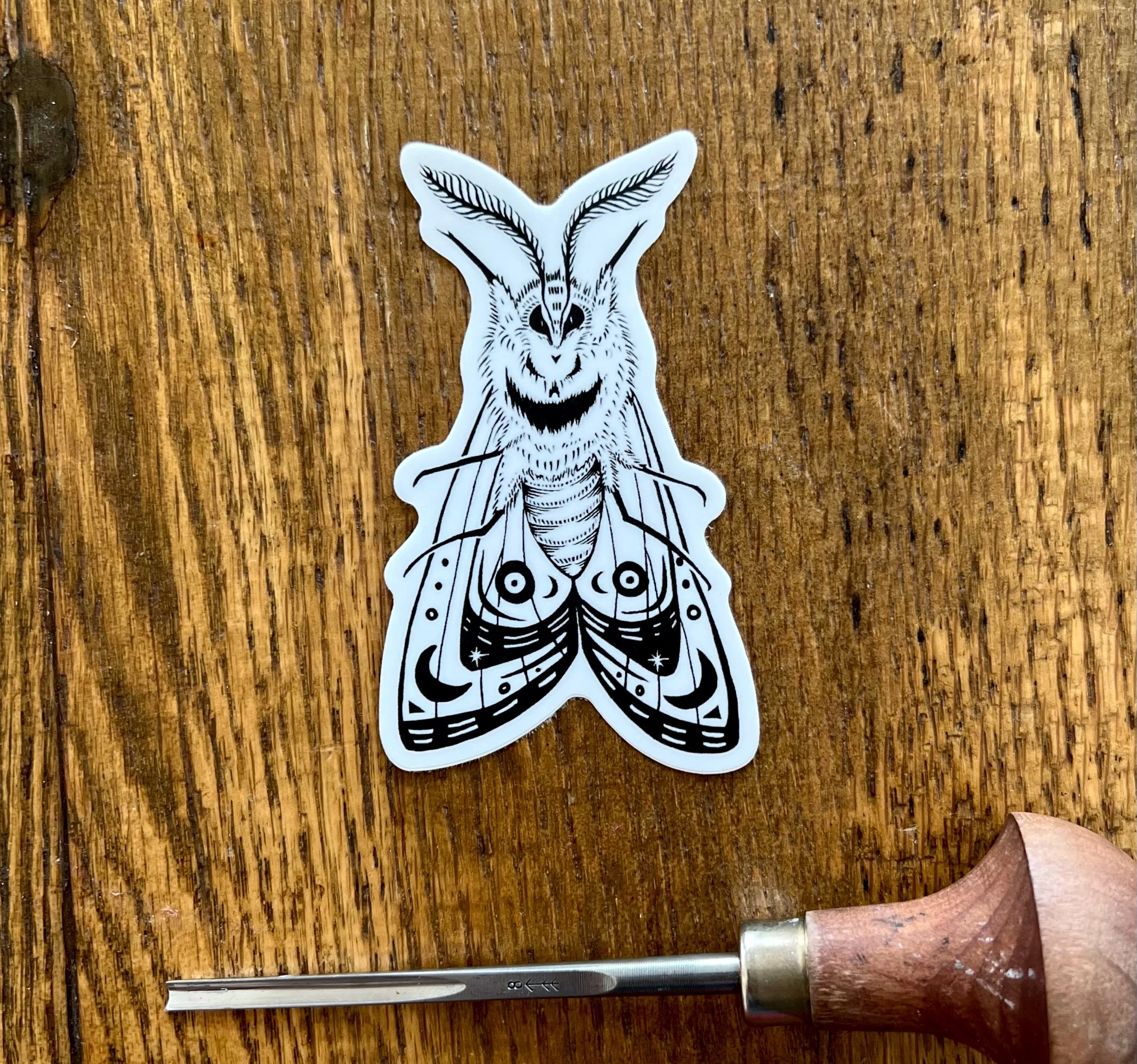 Ominous Moth sticker