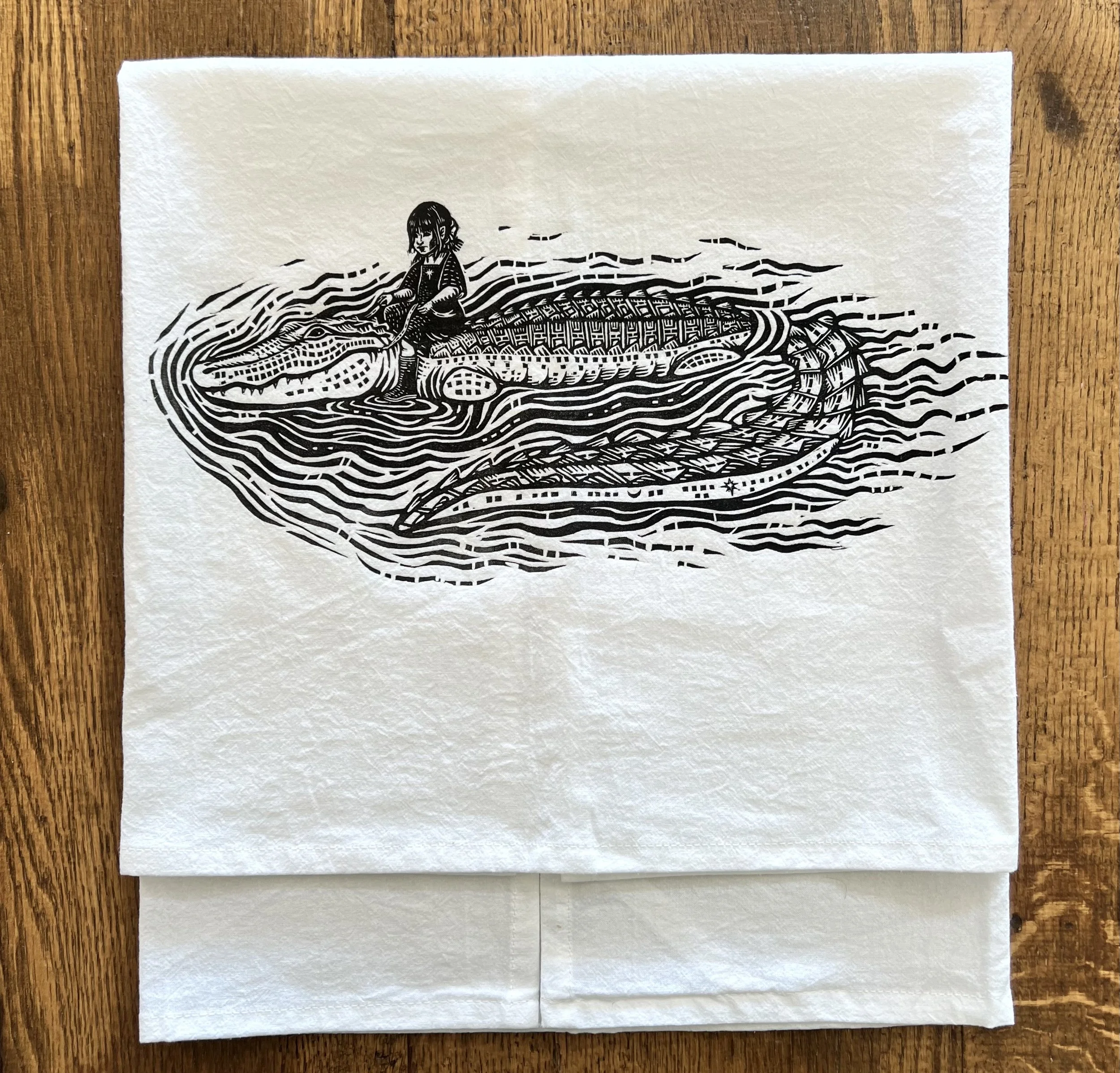 Gator Girl Tea Towel